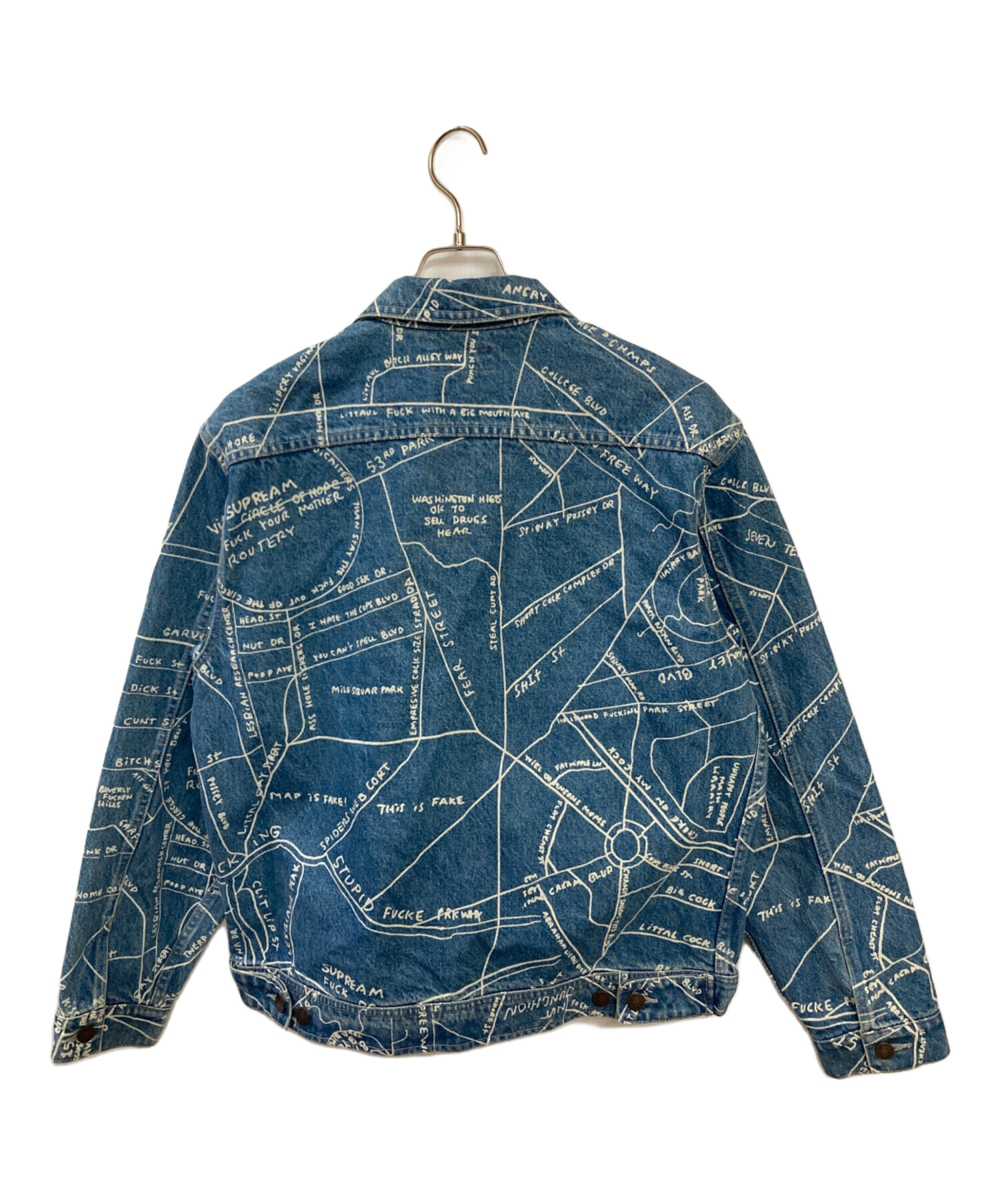 中古・古着通販】Supreme (シュプリーム) Gonz map work jacket/デニム