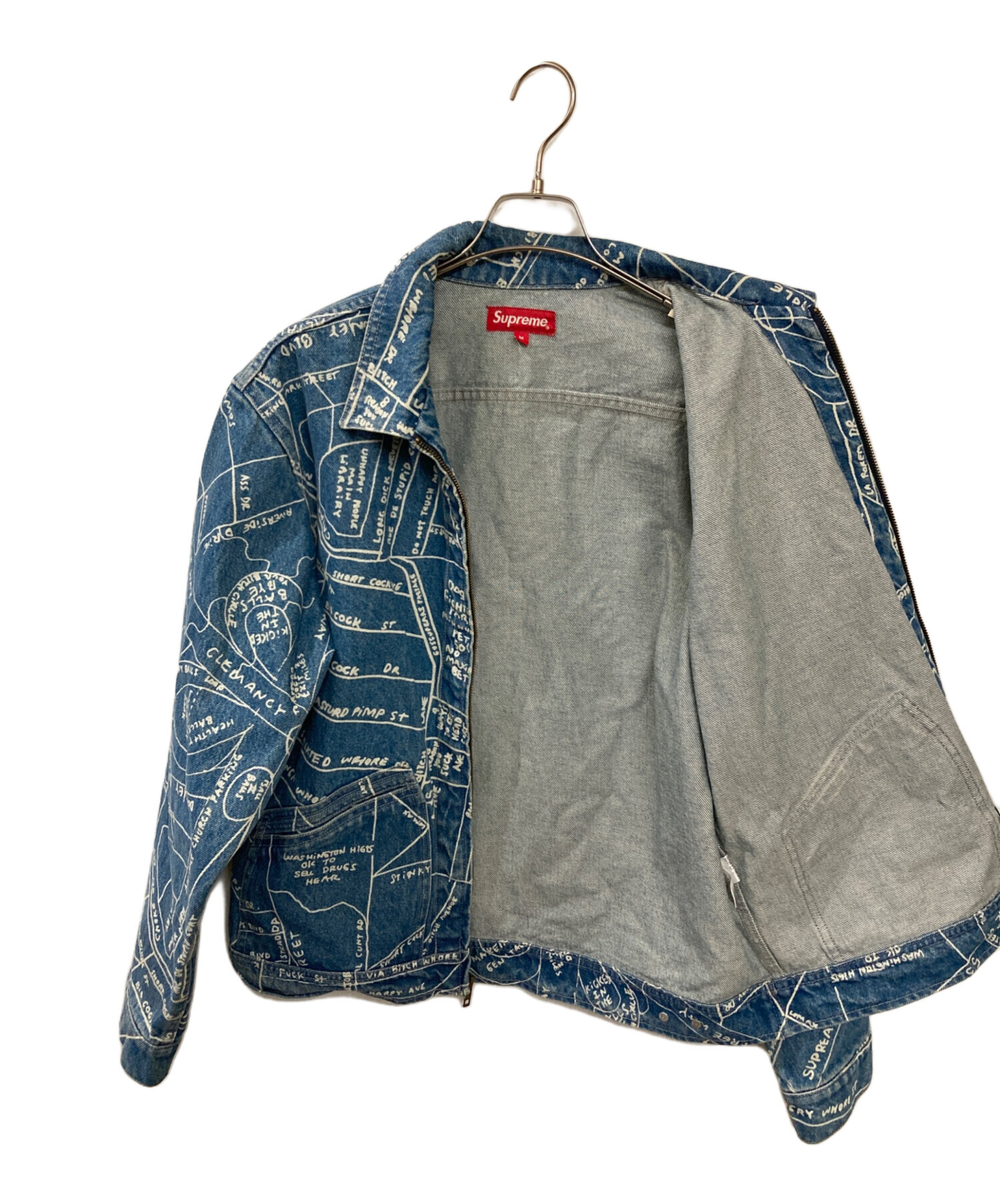 中古・古着通販】Supreme (シュプリーム) Gonz map work jacket/デニム