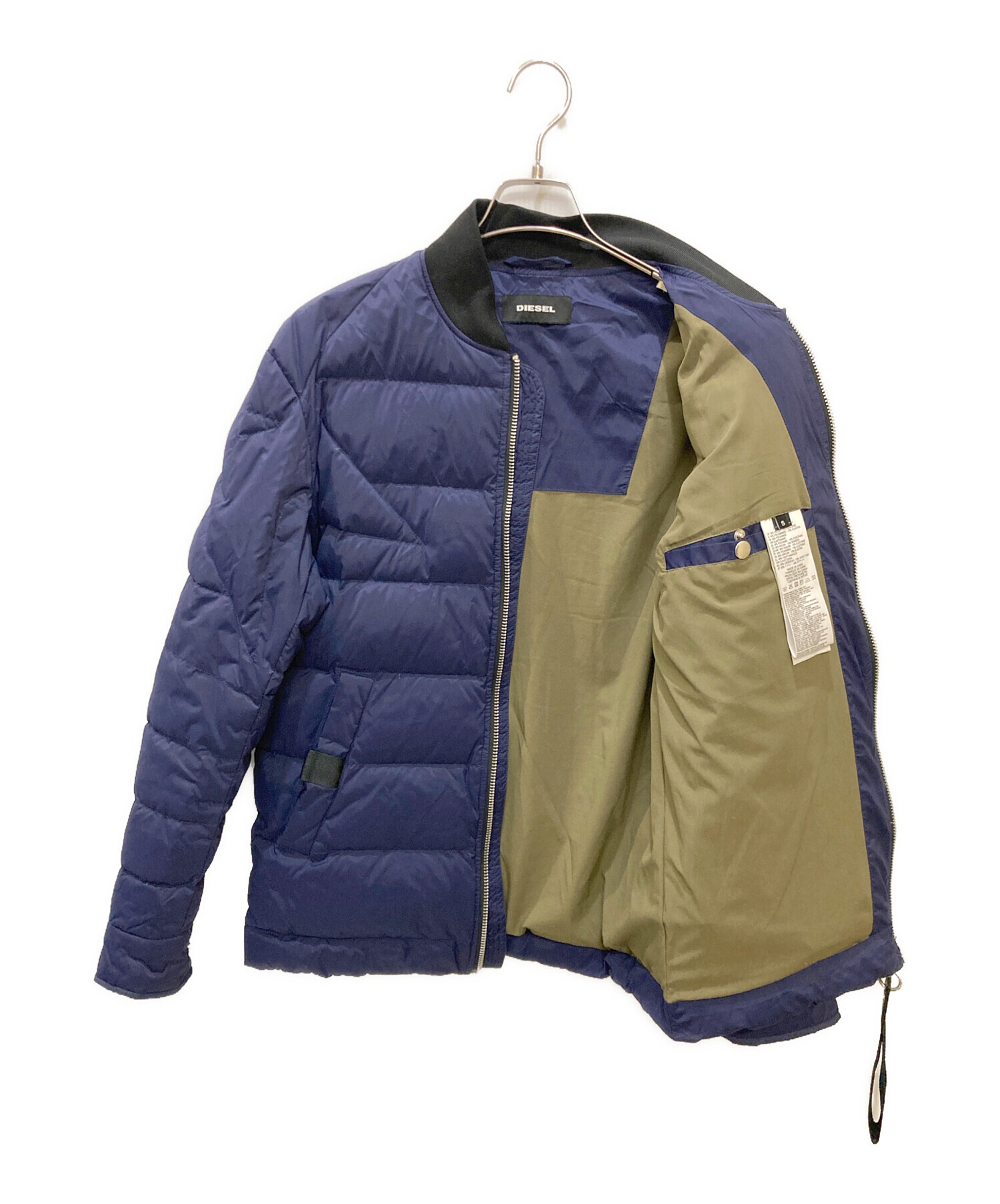 中古・古着通販】DIESEL (ディーゼル) ダウンブルゾン ネイビー サイズ