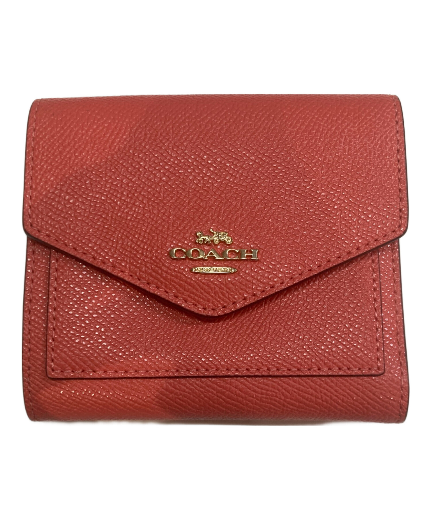 中古・古着通販】COACH (コーチ) 2つ折り財布 オレンジ｜ブランド
