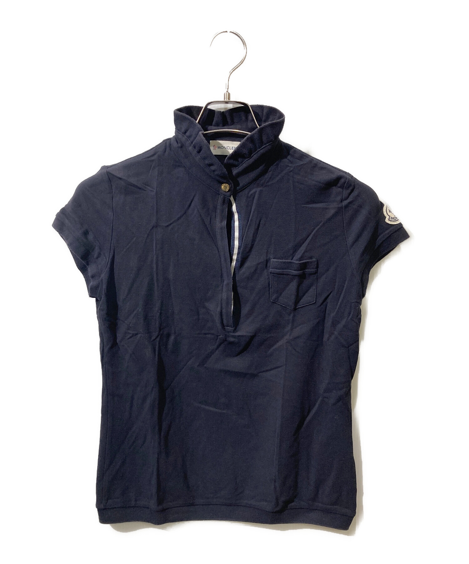 週末お値下げ！美品！ モンクレール MONCLER ネイビー ポロシャツ M 中古・古着通販】MONCLER (モンクレール) サイドラインポロシャツ