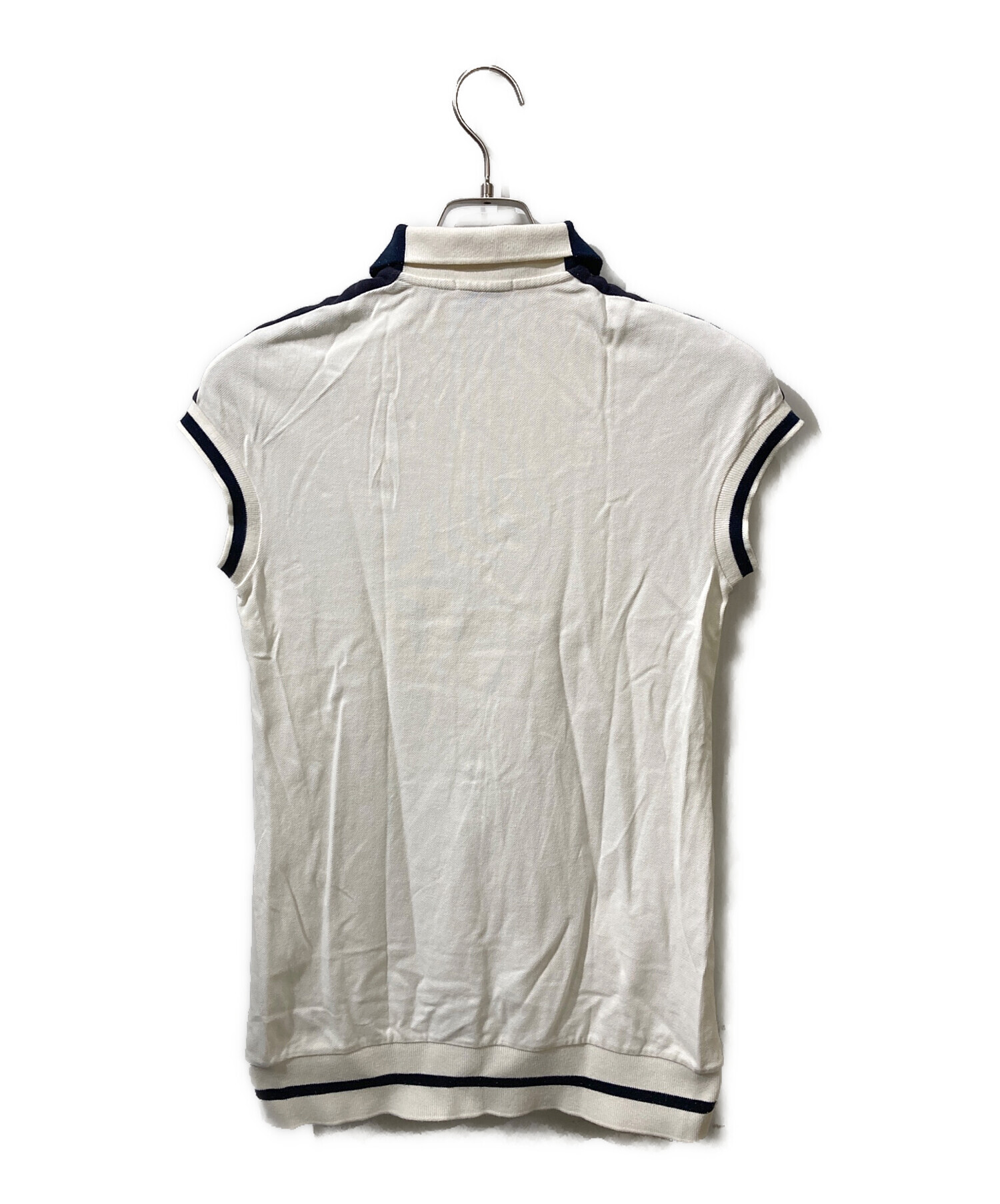 中古・古着通販】MONCLER (モンクレール) ロングポロシャツ ホワイト