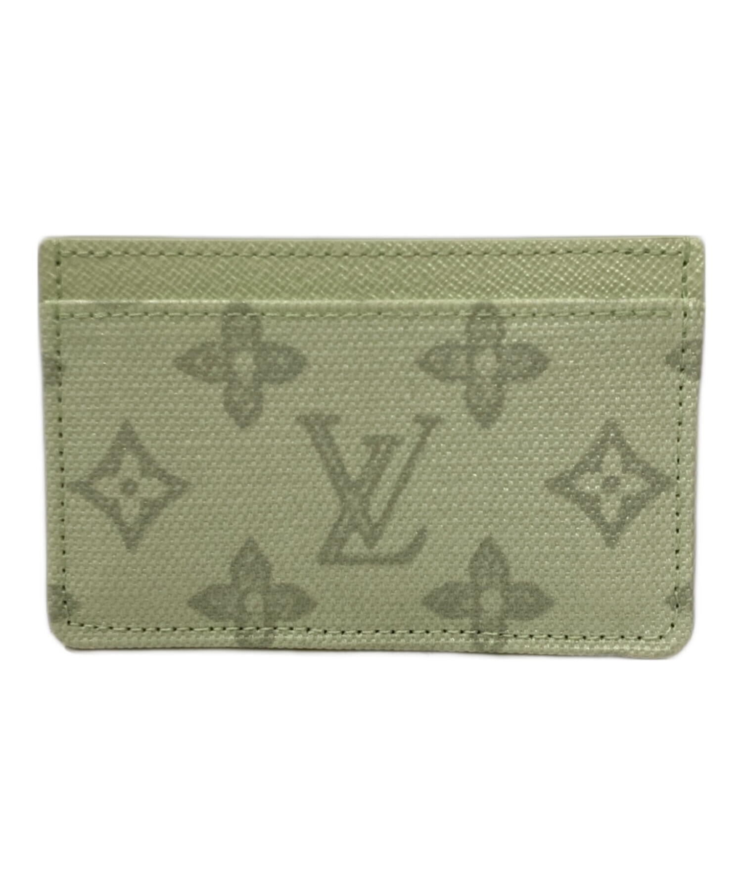 ルイヴィトン LV ケース カードケース グリーン 中古・古着通販】LOUIS VUITTON (ルイ ヴィトン) カードケース