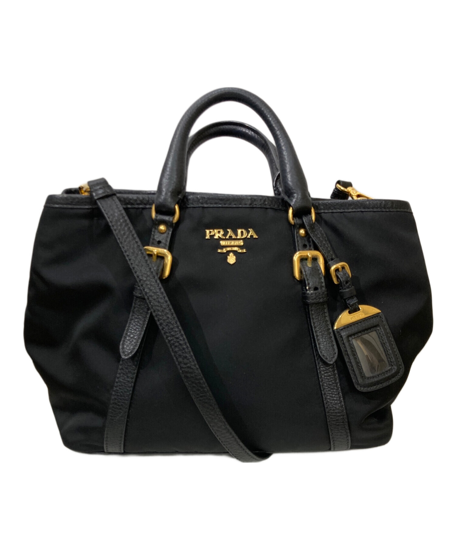 中古・古着通販】PRADA (プラダ) 2WAYショルダーバッグ ブラック 