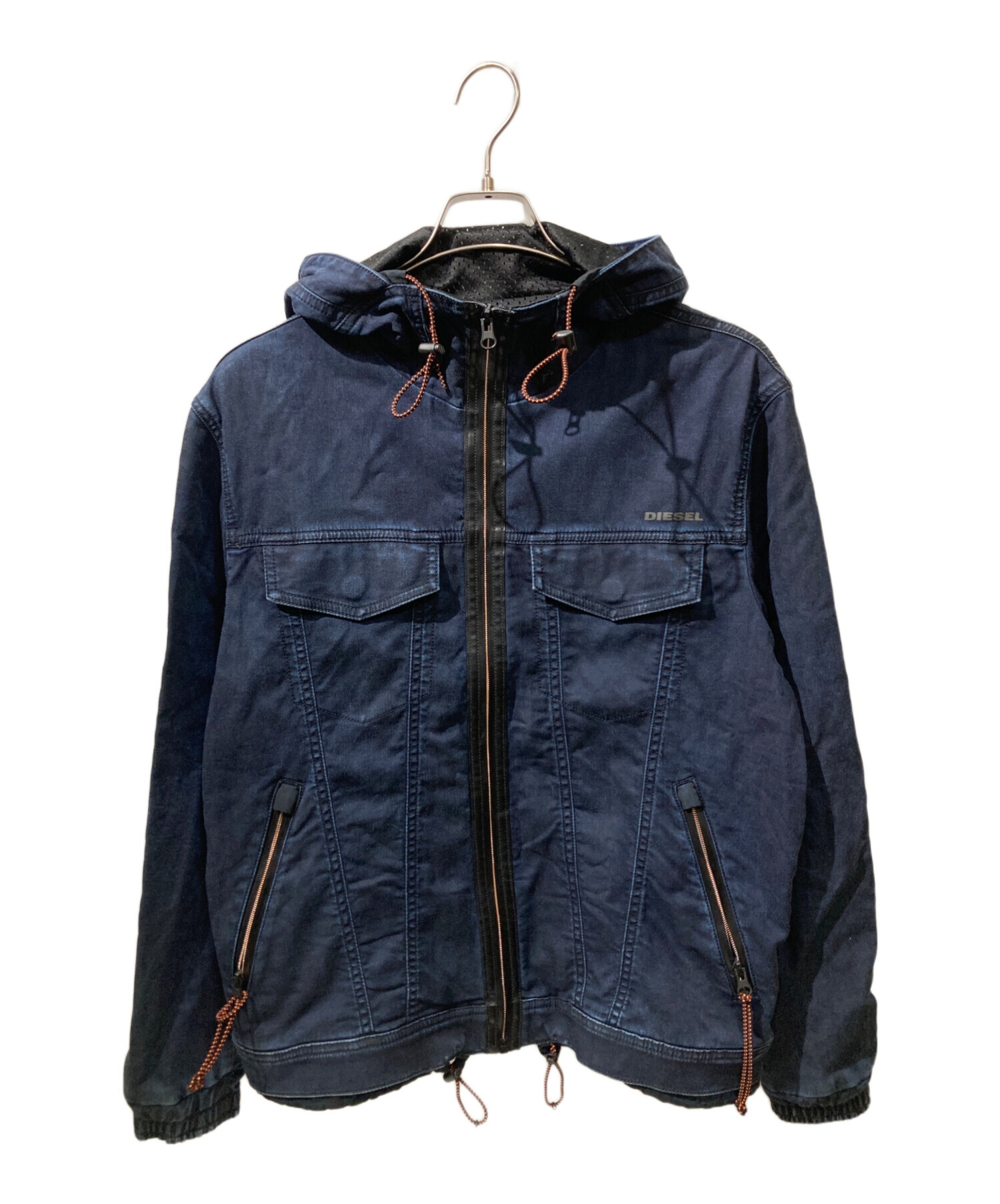 中古・古着通販】DIESEL (ディーゼル) フードデニムジャケット 