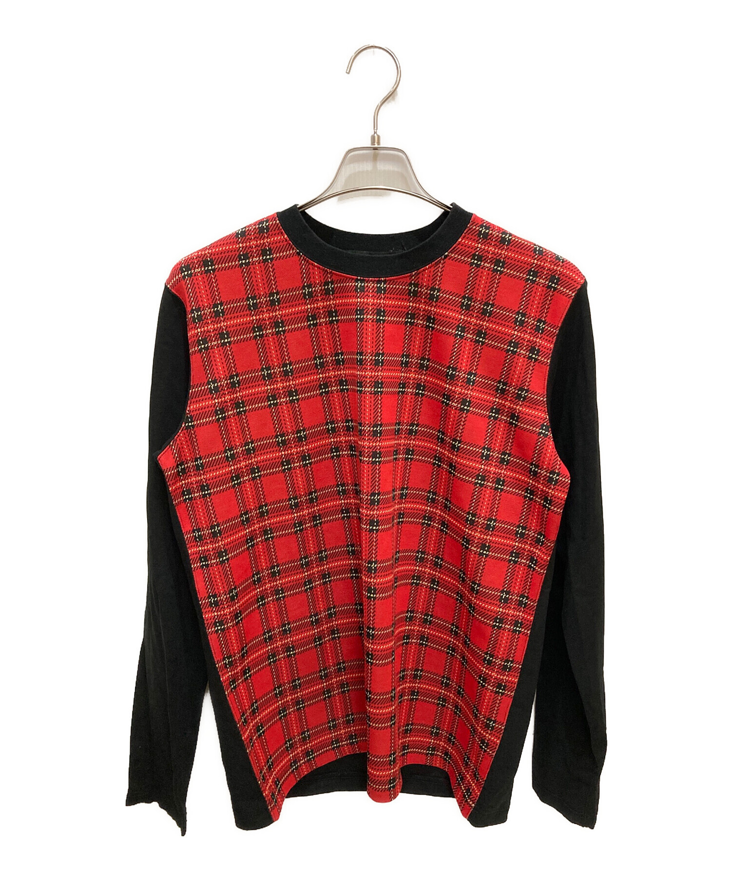 COMME des GARCONS チェック柄装飾 長袖カットソー 中古・古着通販】COMME des GARCONS (コムデギャルソン) チェック