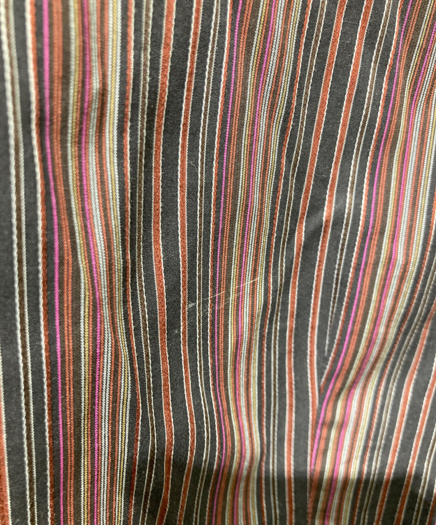 中古・古着通販】PRADA (プラダ) カフスストライプシャツ レッド