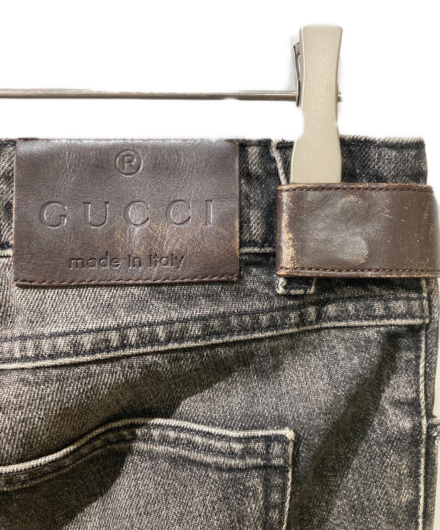 中古・古着通販】GUCCI (グッチ) ホースビットベルトデニムパンツ