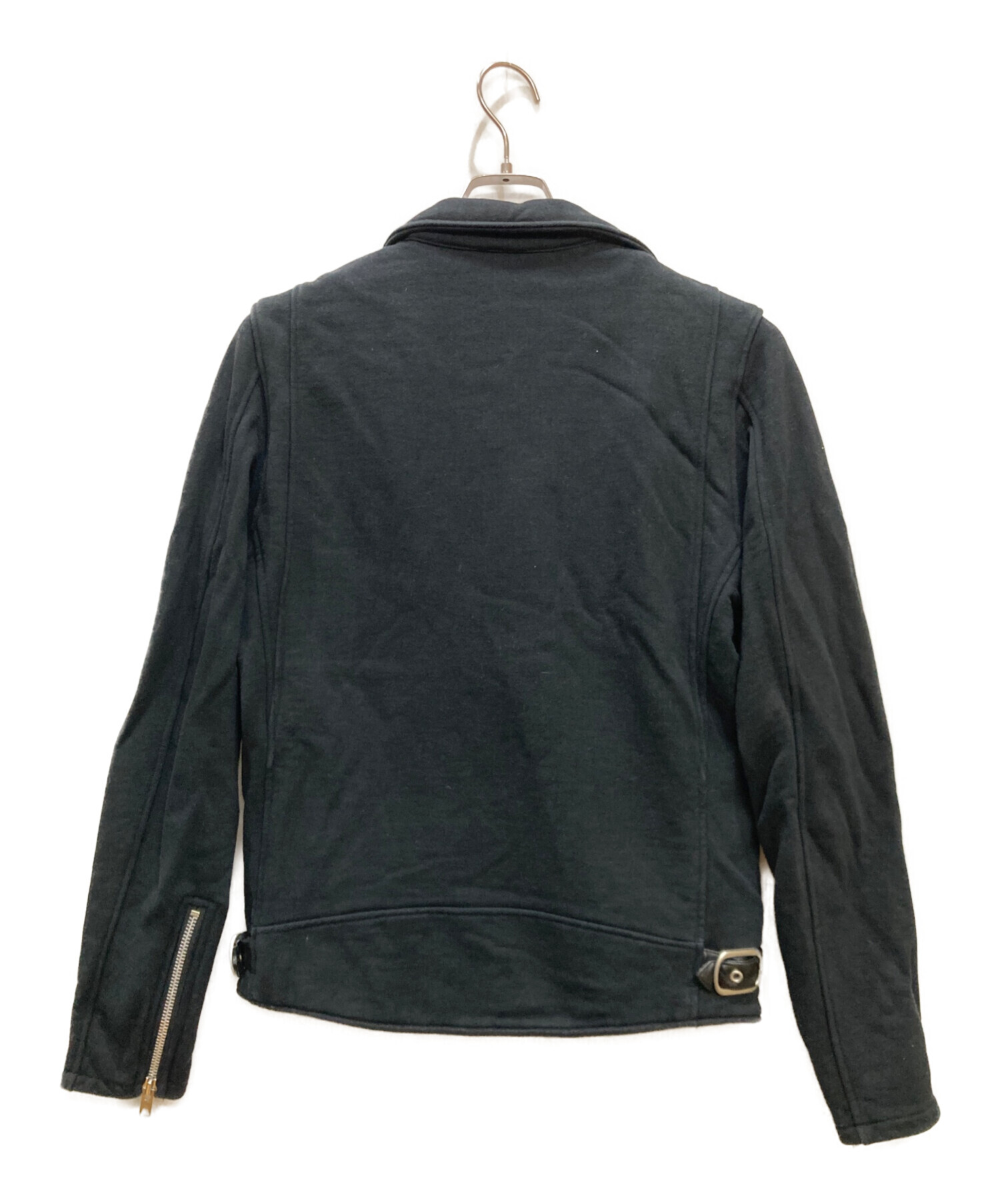 Schott ブラック ダブルライダース 38 LONG 中古・古着通販】Schott (ショット) スウェットダブルライダース