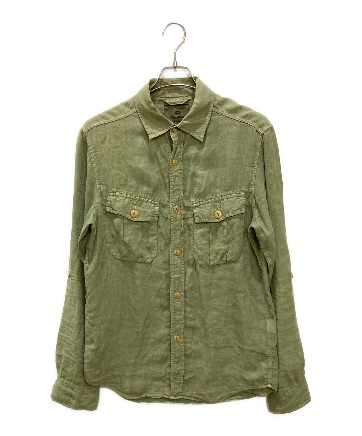 ナイジェルケーボン リネンシャツ Nigel Cabourn OPEN COLLAR SHIRT