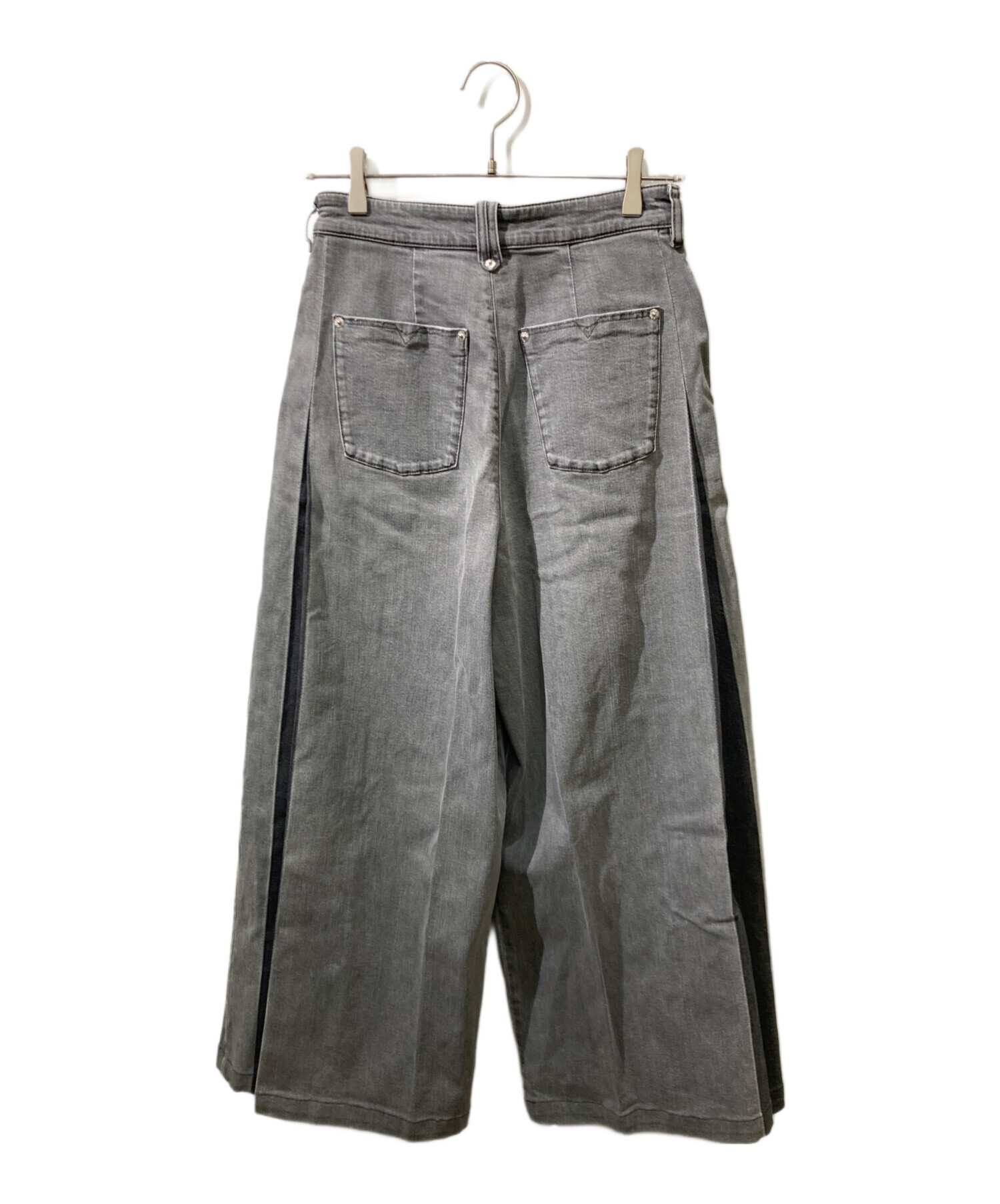 DIESEL ワイドパンツ 中古・古着通販】DIESEL (ディーゼル) カットオフデニムワイドパンツ