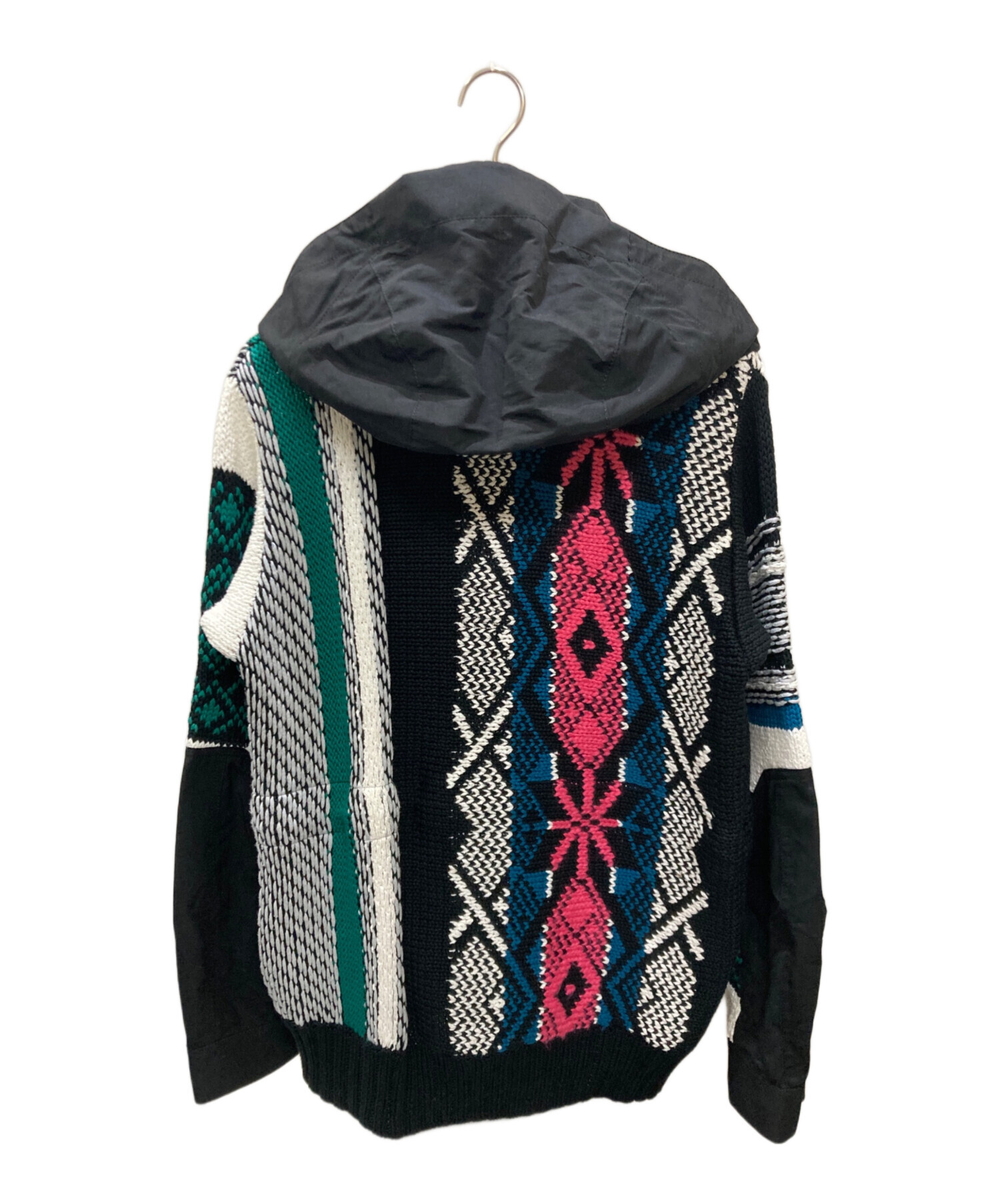 サカイ　sacai ニット　パーカー　ドッキング 中古・古着通販】sacai (サカイ) ジャガードニットドッキング