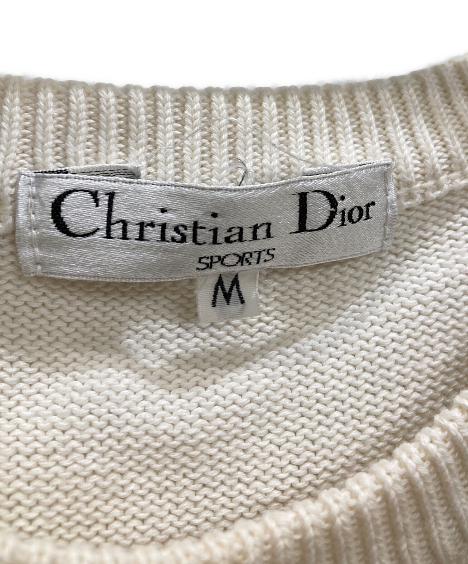 Christian Dior ノースリーブ ニット ホワイト 中古・古着通販】Christian Dior Sports (クリスチャン ディオール