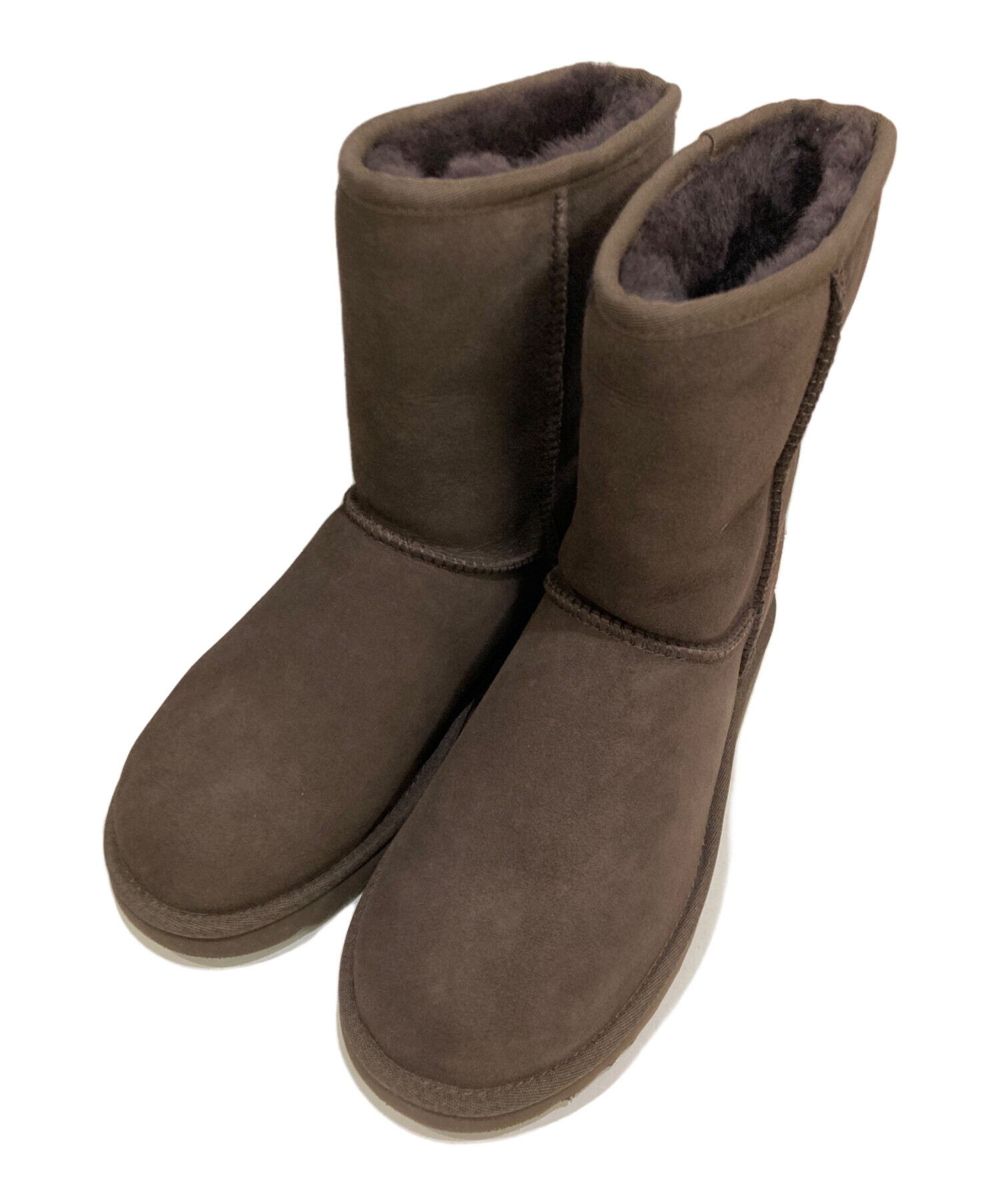 UGG ムートンブーツ ブラウン サイズ#24cm #冬の暖かさ 中古・古着通販】UGG (アグ) ムートンブーツ ブラウン サイズ:24cm