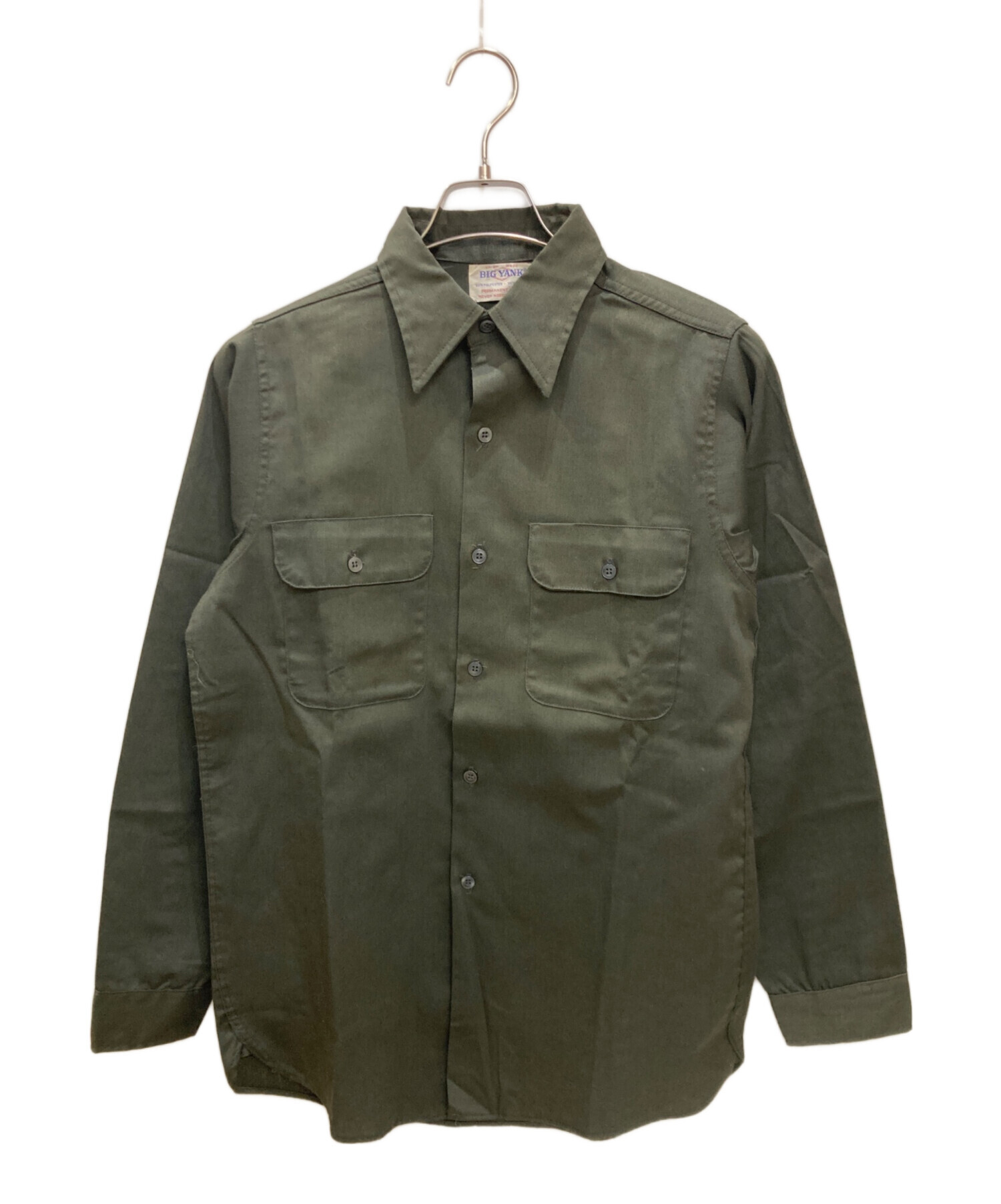 BIG YANK ワークシャツ オリーブグリーン 中古・古着通販】BIG YANK (ビッグヤンク) ヴィンテージワークシャツ