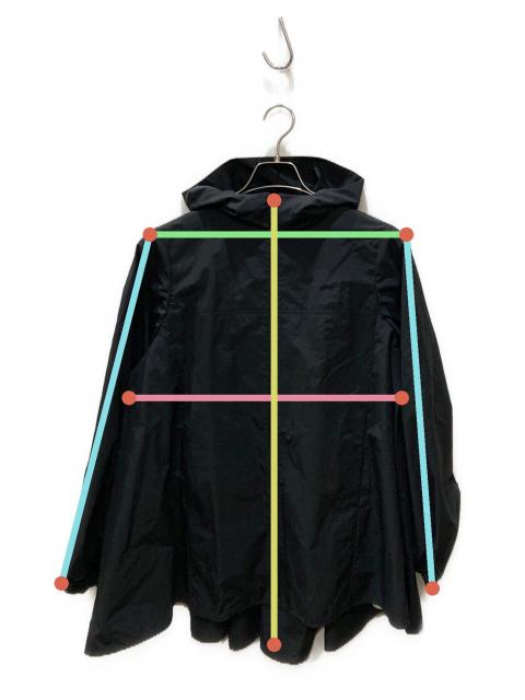 中古・古着通販】YORI (ヨリ) バックギャザー 撥水パーカー ブラック