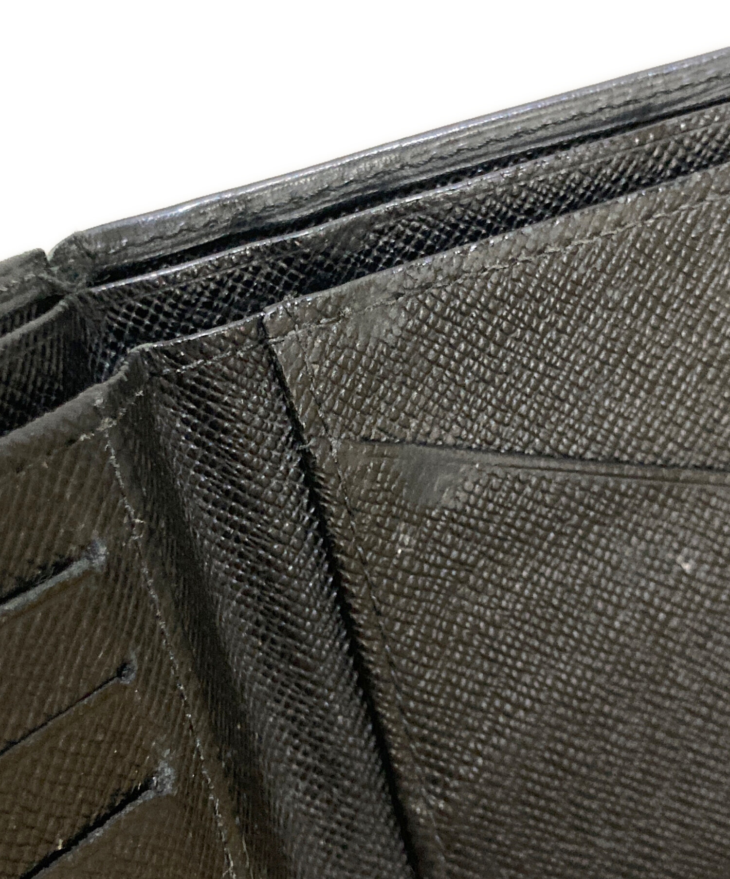 たばこ取扱店　LOUIS VUITTON ブラック 二つ折り財布 中古・古着通販】LOUIS VUITTON (ルイ ヴィトン) 2つ折り財布 ブラック