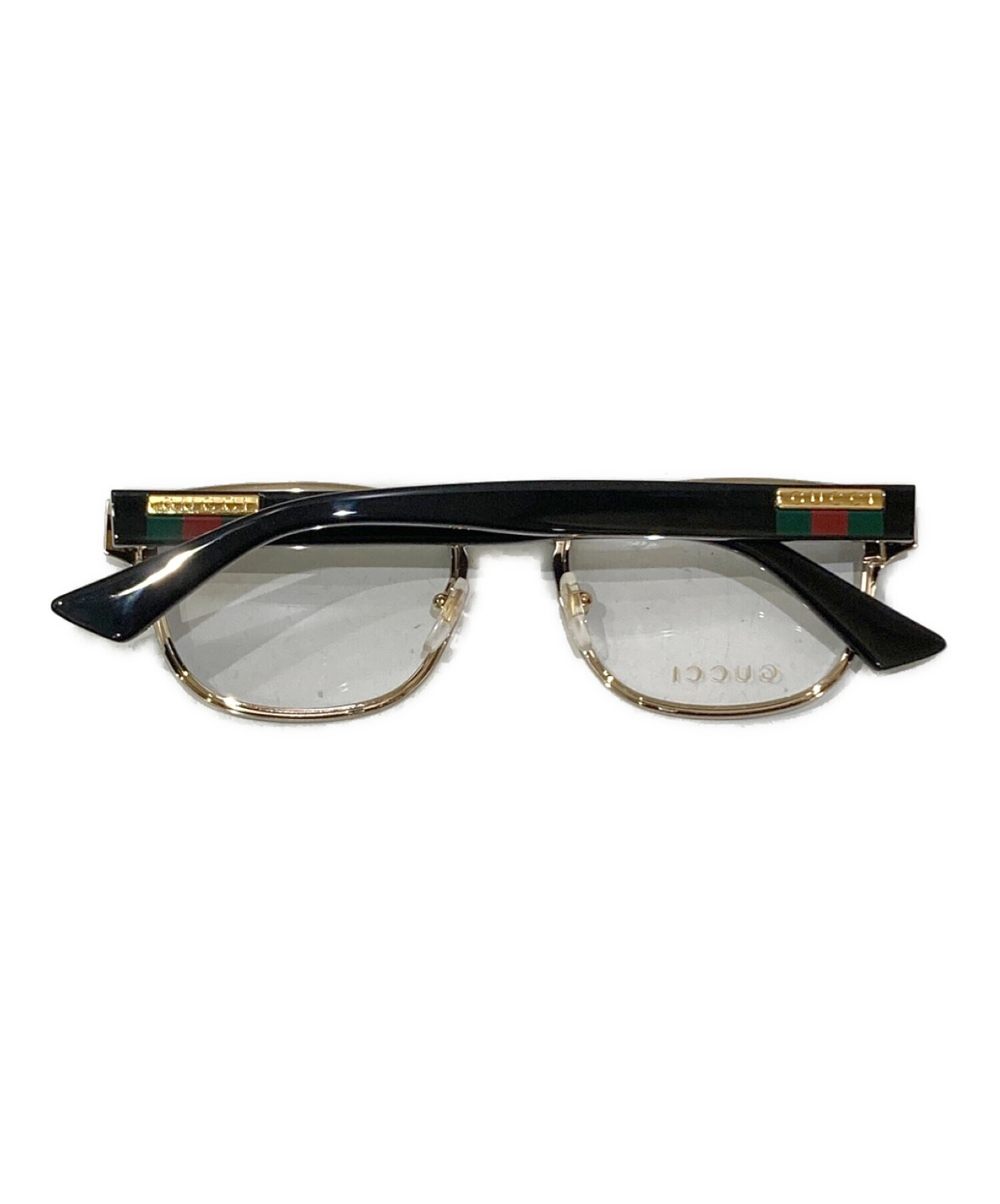 中古・古着通販】GUCCI (グッチ) シェリーライン伊達眼鏡 ゴールド