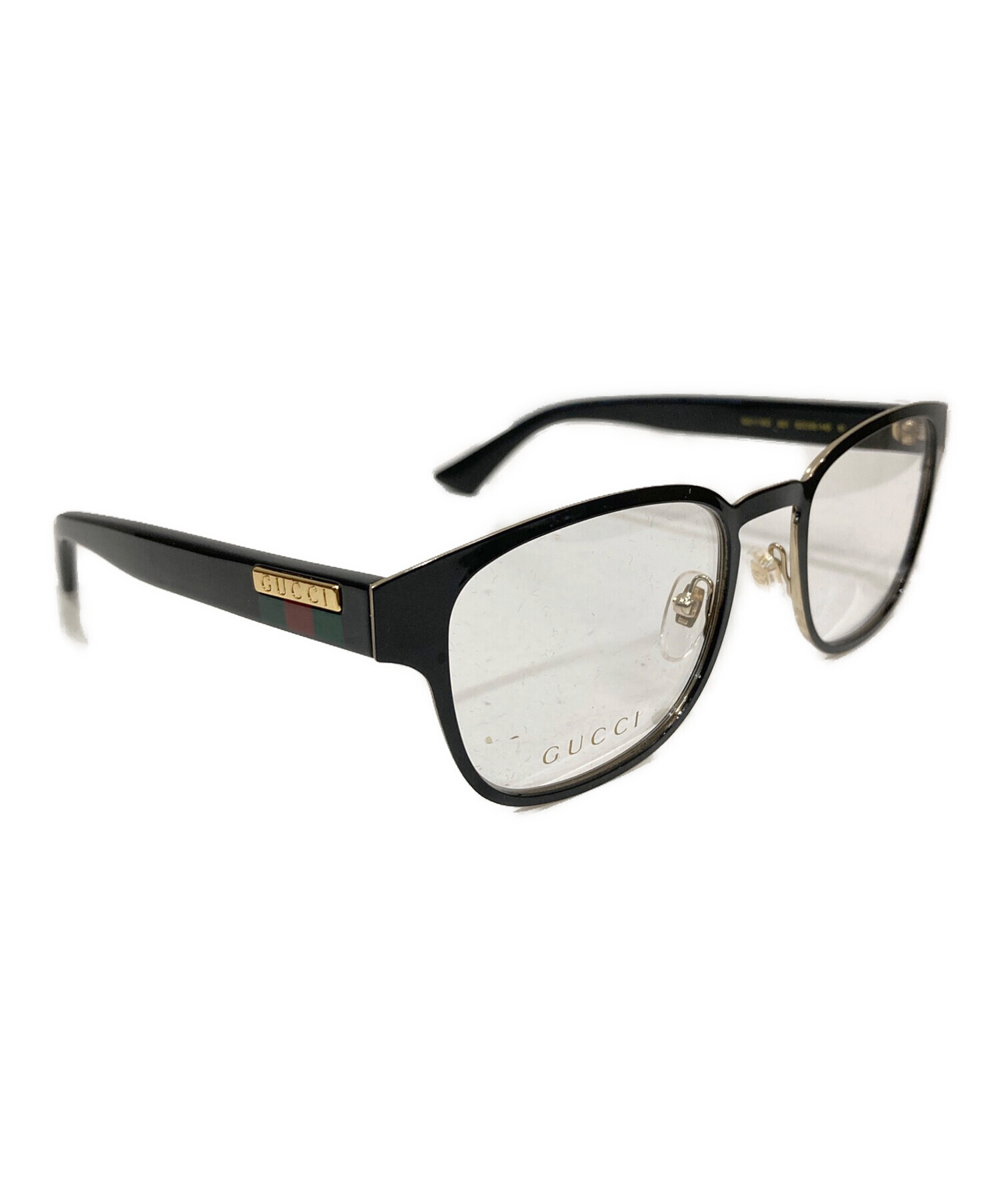 GUCCI グッチ サングラス メガネ シェリーライン 中古・古着通販】GUCCI (グッチ) シェリーライン伊達眼鏡 ゴールド