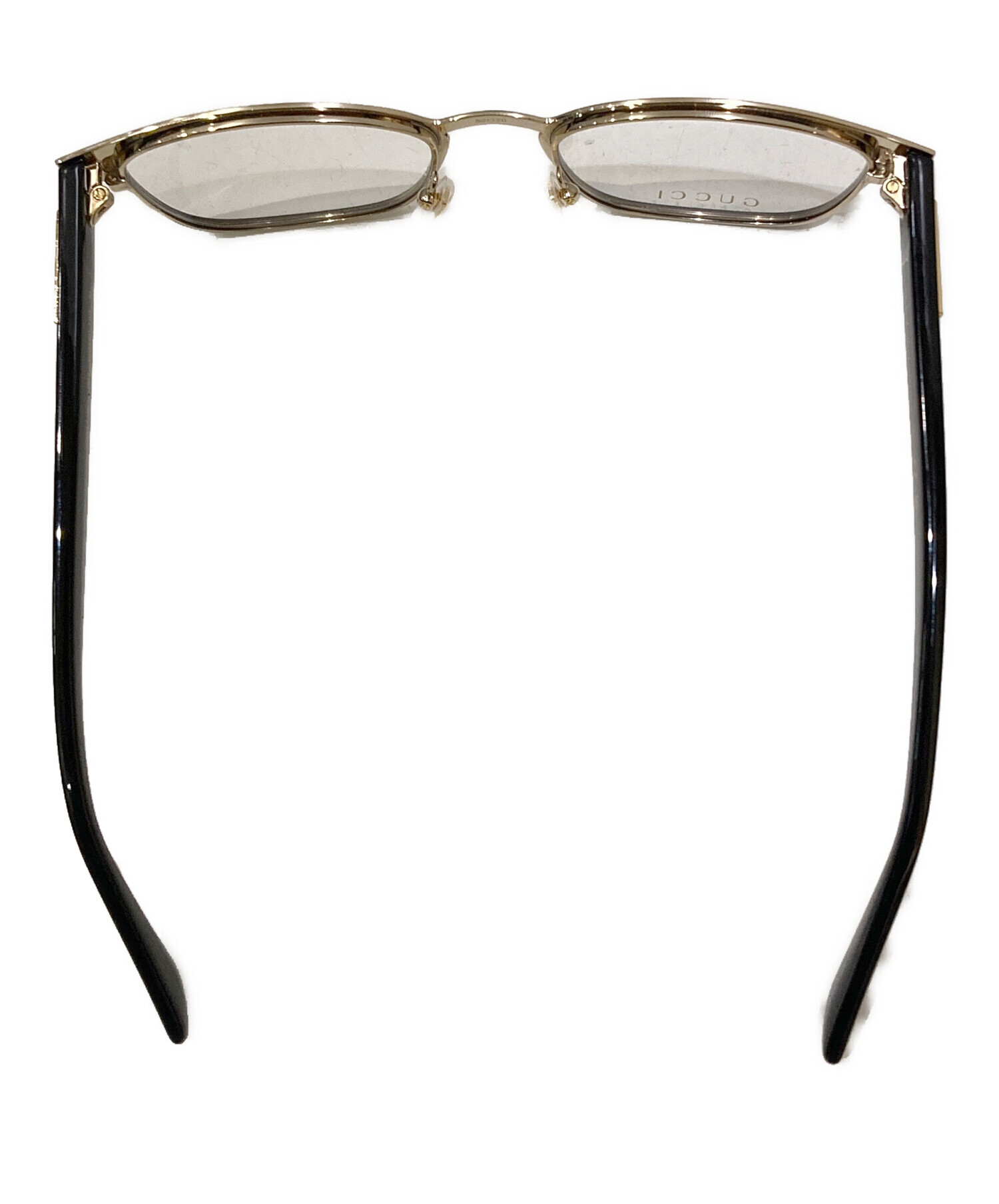 中古・古着通販】GUCCI (グッチ) シェリーライン伊達眼鏡 ゴールド