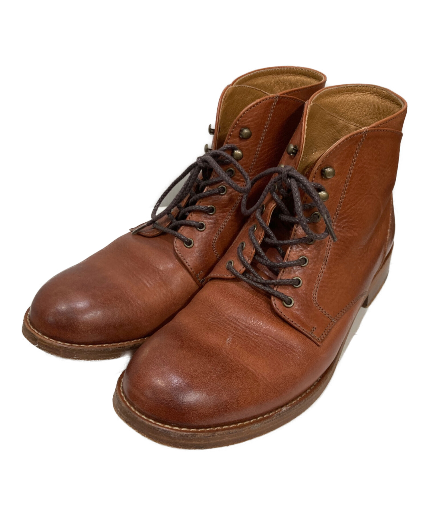 中古・古着通販】sot shoe (ソット) ワークブーツ ブラウン サイズ:40
