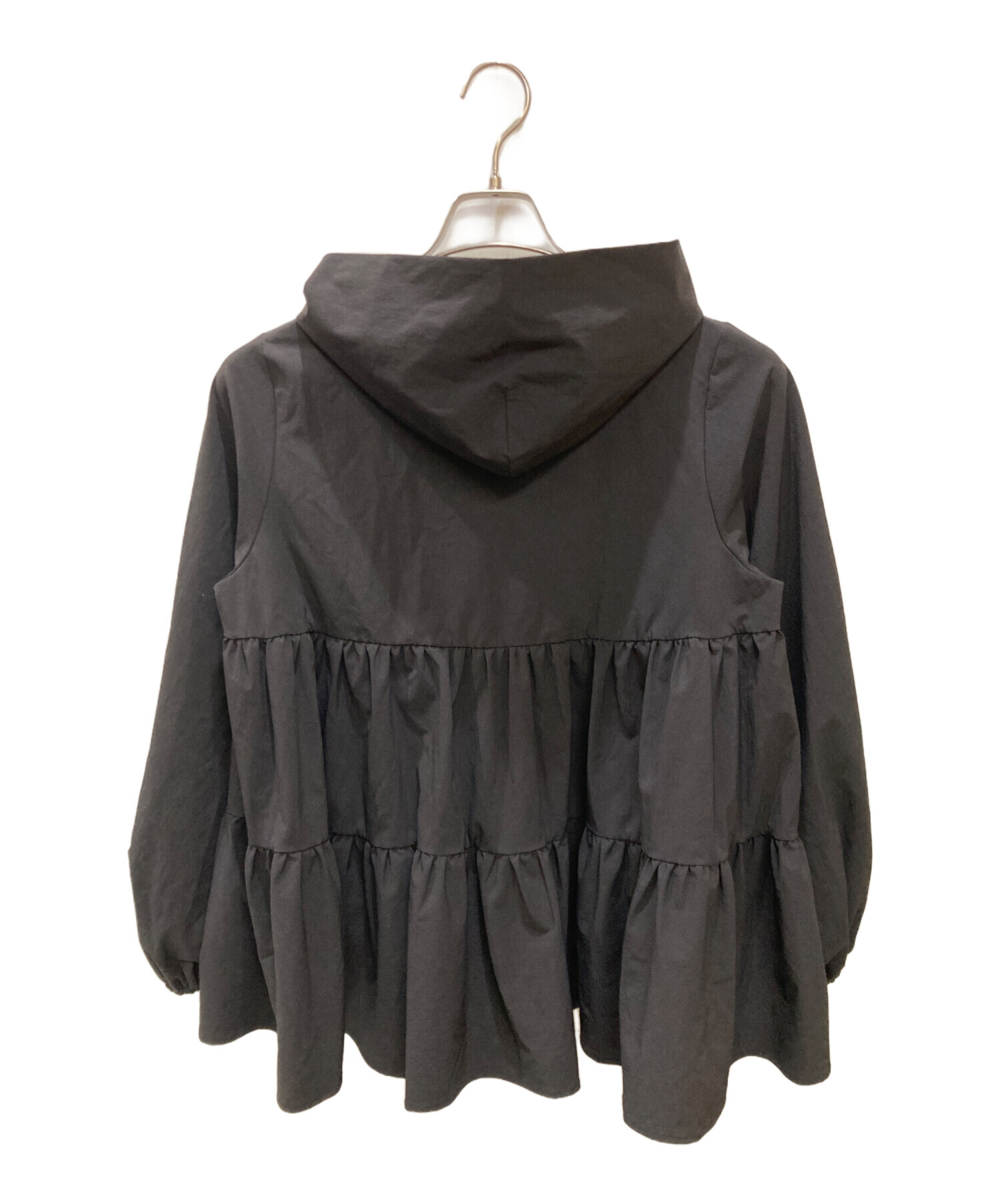 撥水ストレッチパーカー　yori 中古・古着通販】YORI (ヨリ) 撥水ストレッチパーカー ブラック サイズ