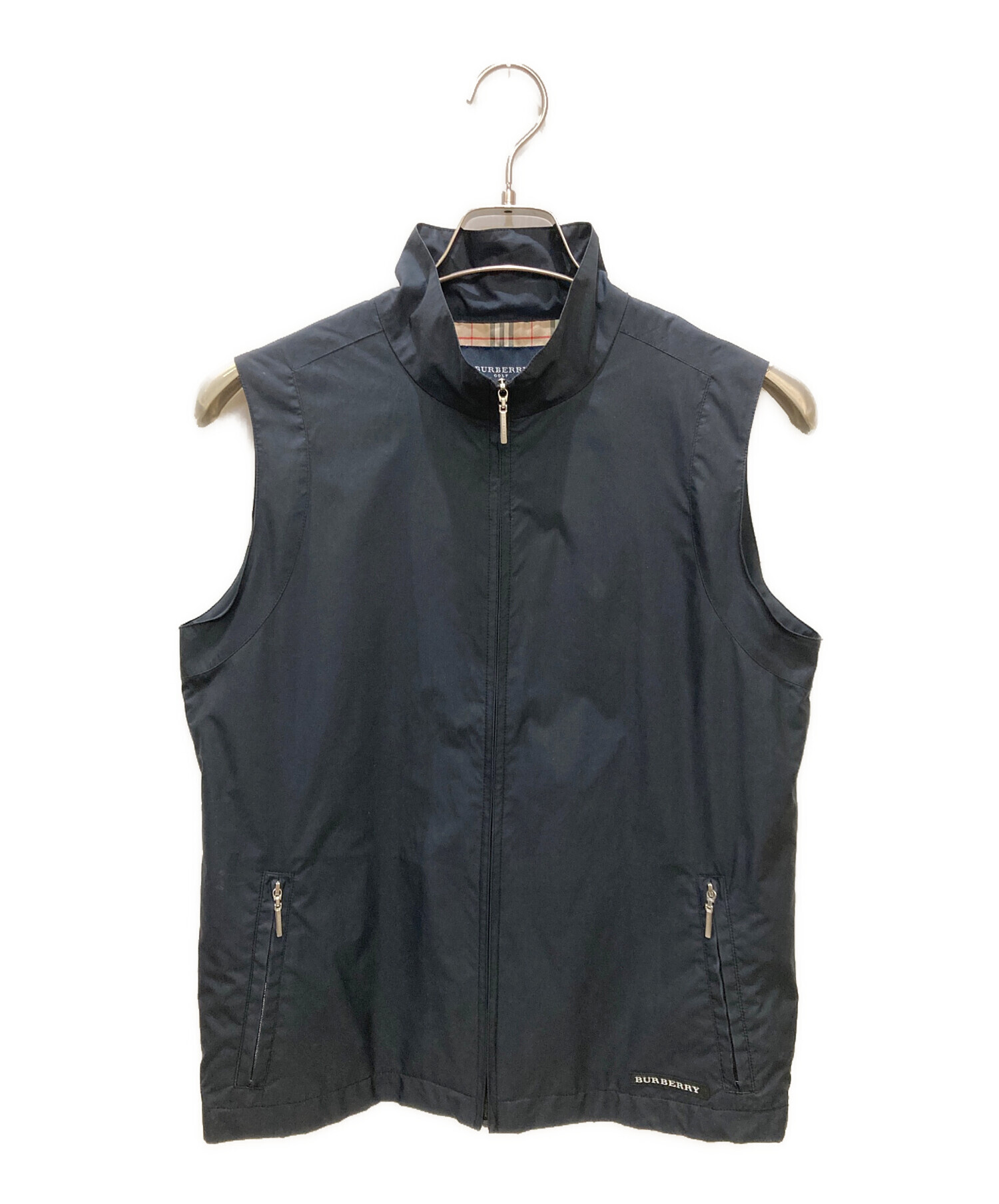 バーバリーゴルフ　ダウンベスト　ノバチェック　リバーシブル Mサイズ 中古・古着通販】BURBERRY GOLF (バーバリーゴルフ) 裏ノバチェック