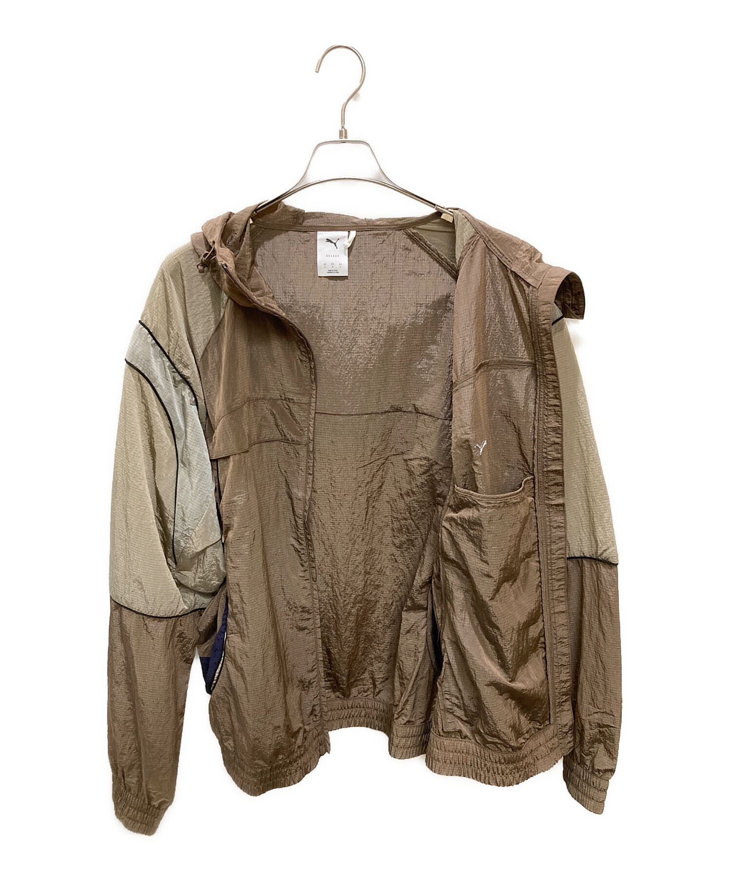 PUMA プーマ Lジャケット ブラウン 茶色 古着 ファー メンズ レディース 中古・古着通販】PUMA (プーマ) CLRT RIPSTOP JACKET ブラウン サイズ