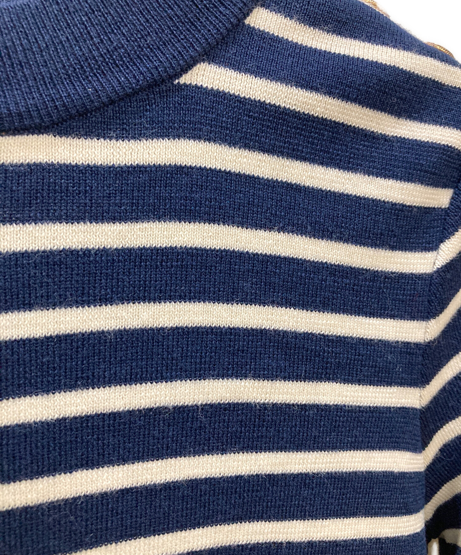ami ボーダーセーター ネイビー/ホワイト 中古・古着通販】AMI Alexandre Mattiussi (アミアレクサンドルマ