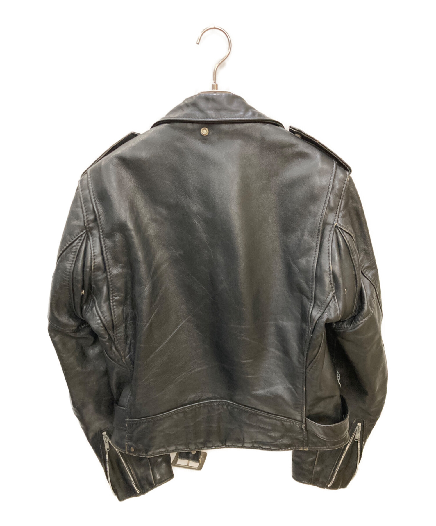 schott ダブルライダース レザージャケット 38 中古・古着通販】Schott (ショット) レザーダブルライダースジャケット