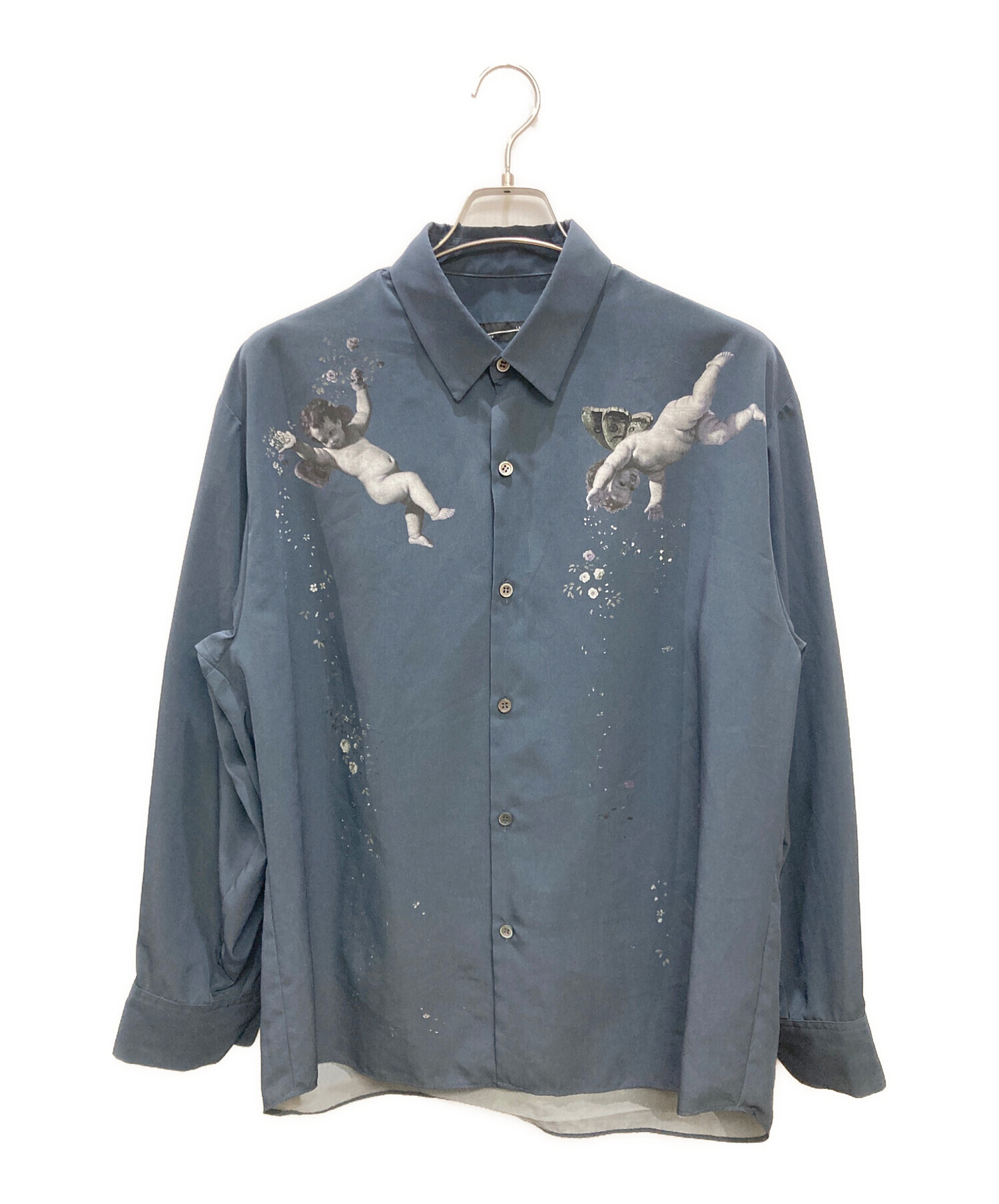 【染色済み】Ladmusician エンジェル 天使柄 長袖ビッグシャツ 42 中古・古着通販】LAD MUSICIAN (ラッドミュージシャン) 天使柄 Big