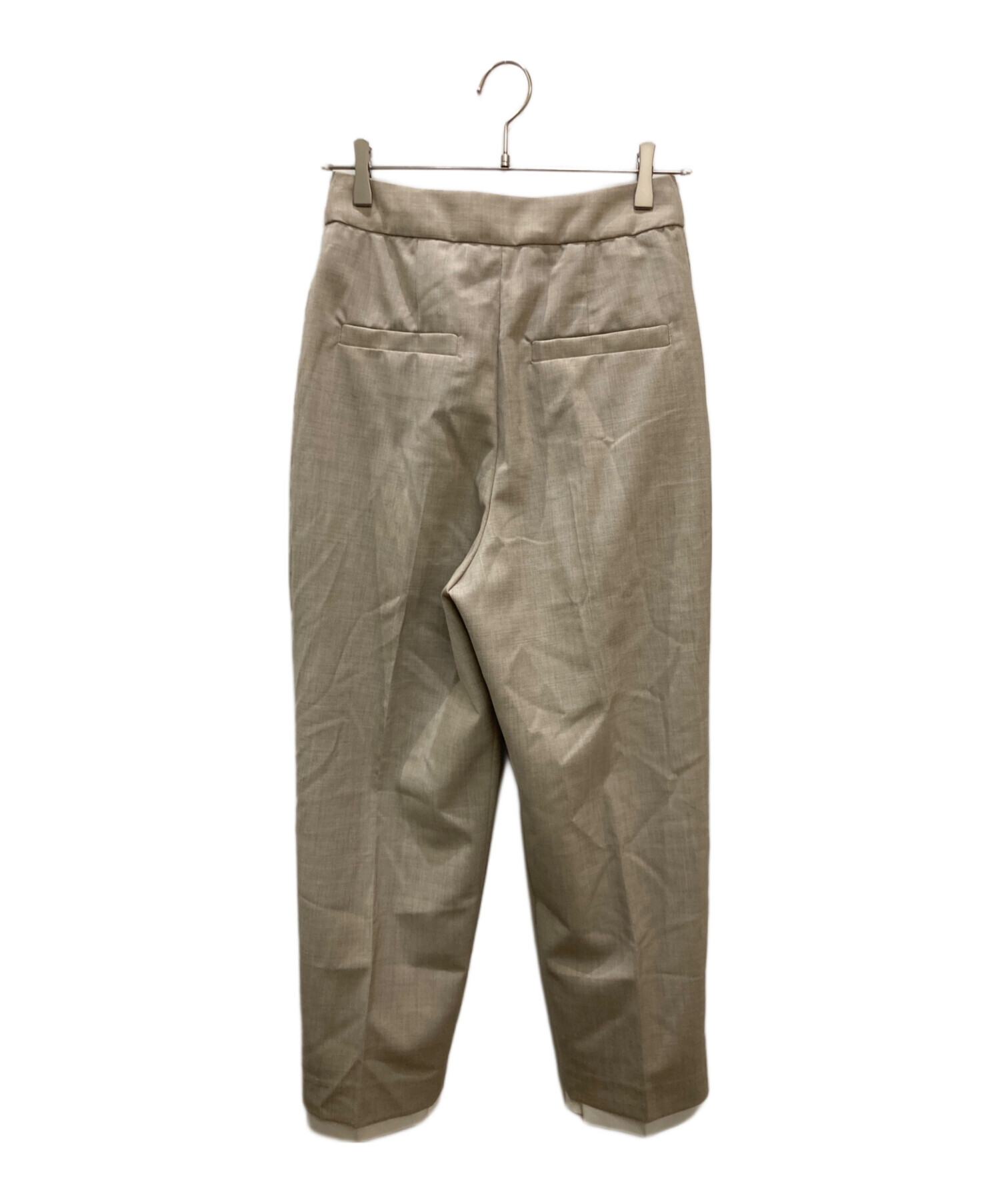 中古・古着通販】LOHEN (ローヘン) レイヤード2タックパンツ ベージュ