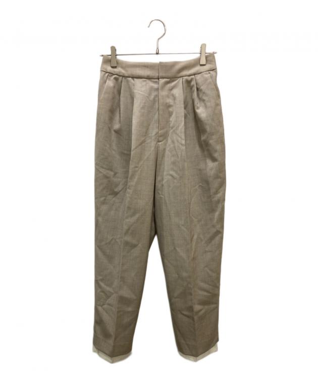 中古・古着通販】LOHEN (ローヘン) レイヤード2タックパンツ ベージュ