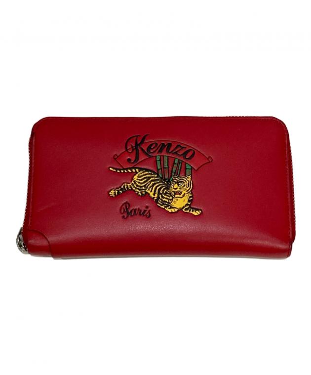 中古・古着通販】KENZO (ケンゾー) ジャンピングタイガー長財布 レッド