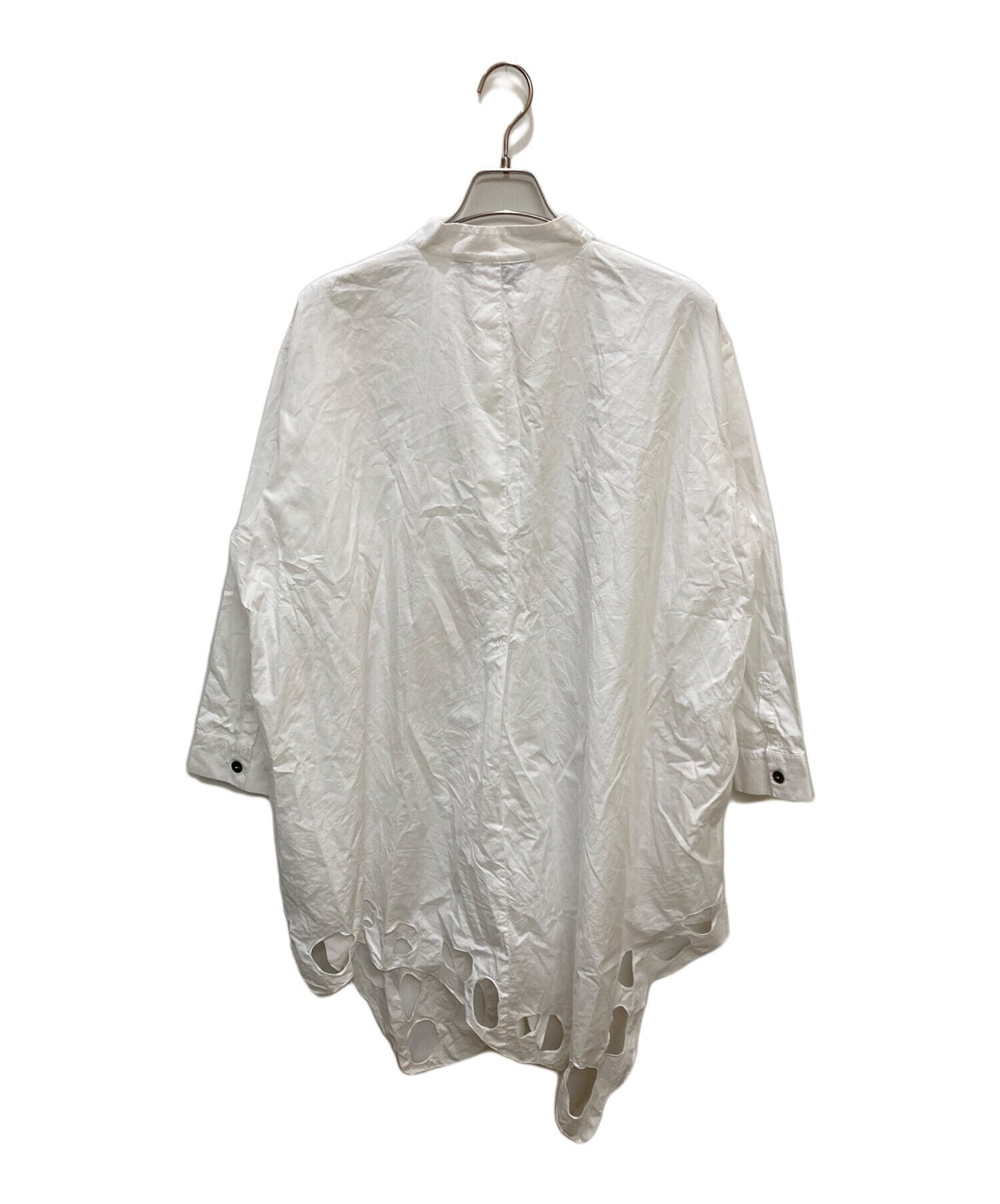 中古・古着通販】MOYURU (モユル) シャツワンピース ホワイト サイズ