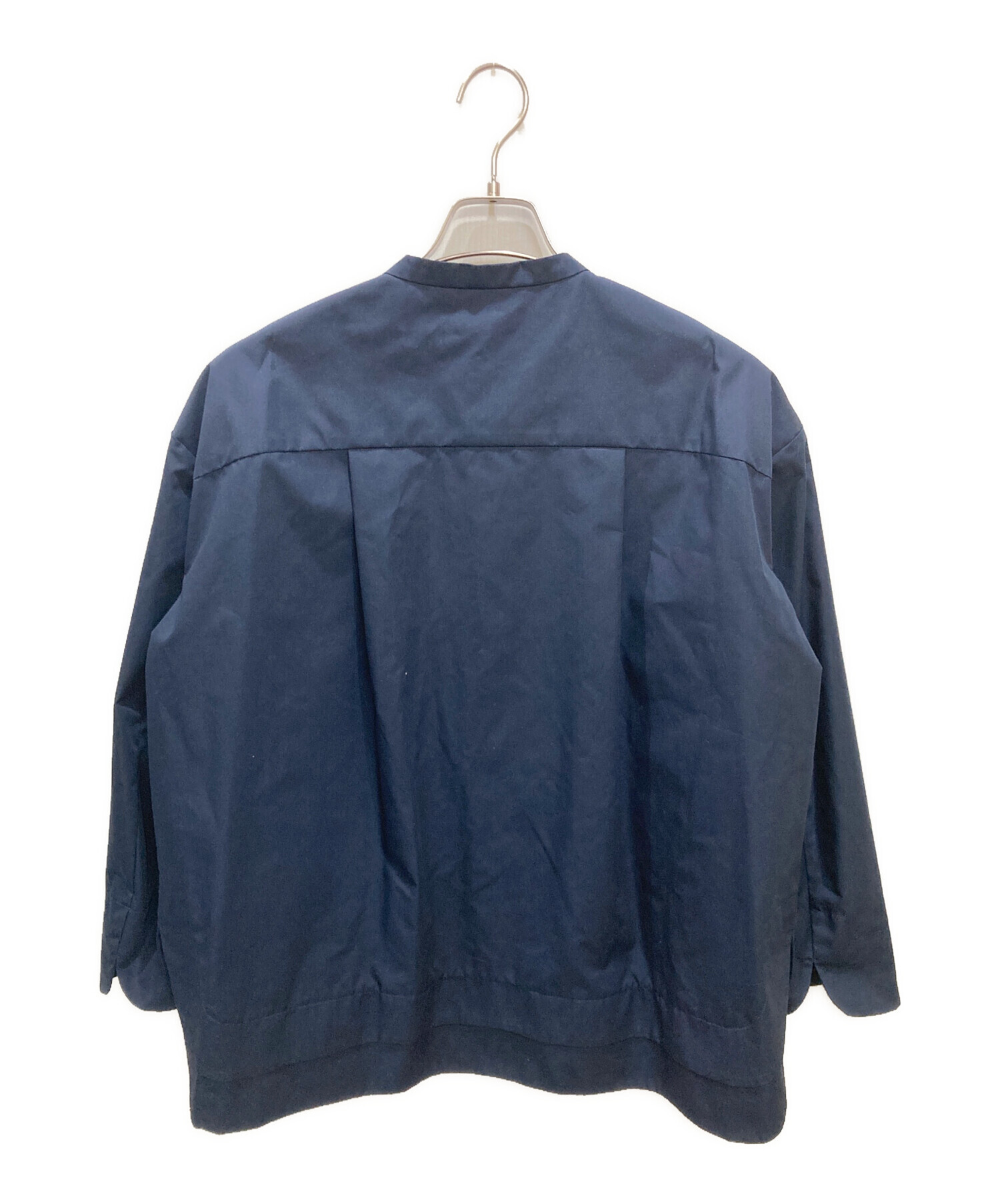 中古・古着通販】YORI (ヨリ) スカラップリボンブラウス ネイビー