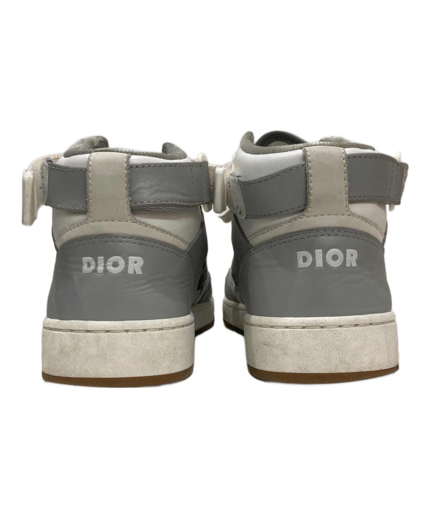 Dior HOMME ベルクロ　ハイカットスニーカー　シルバー　ディオールオム 中古・古着通販】DIOR HOMME (ディオール オム) B27 オブリーク