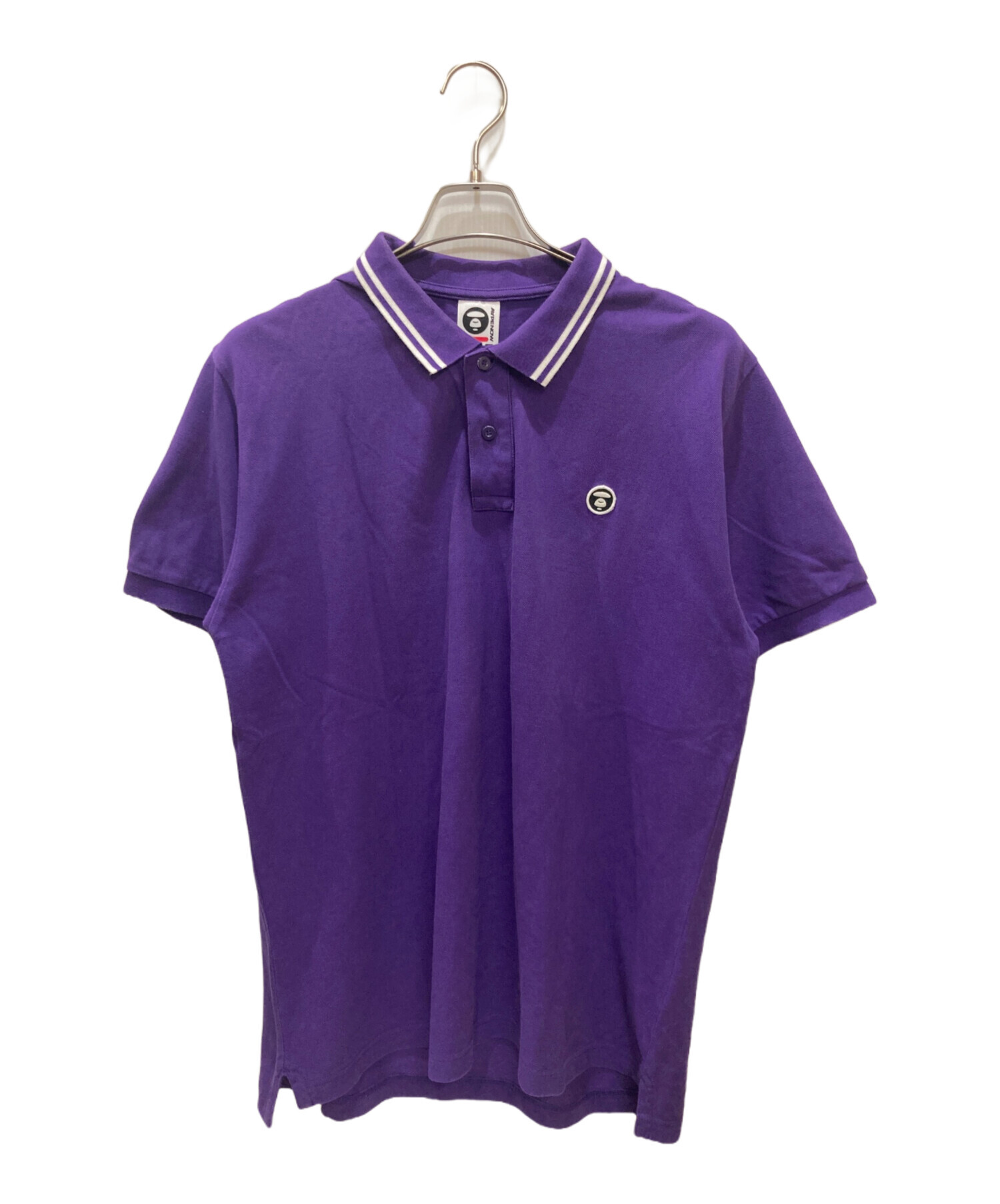 A BATHING APE　ポロシャツ L　パープル　紫　エイプ　美品 中古・古着通販】Aape BY A BATHING APE (エーエイプ バイ ア
