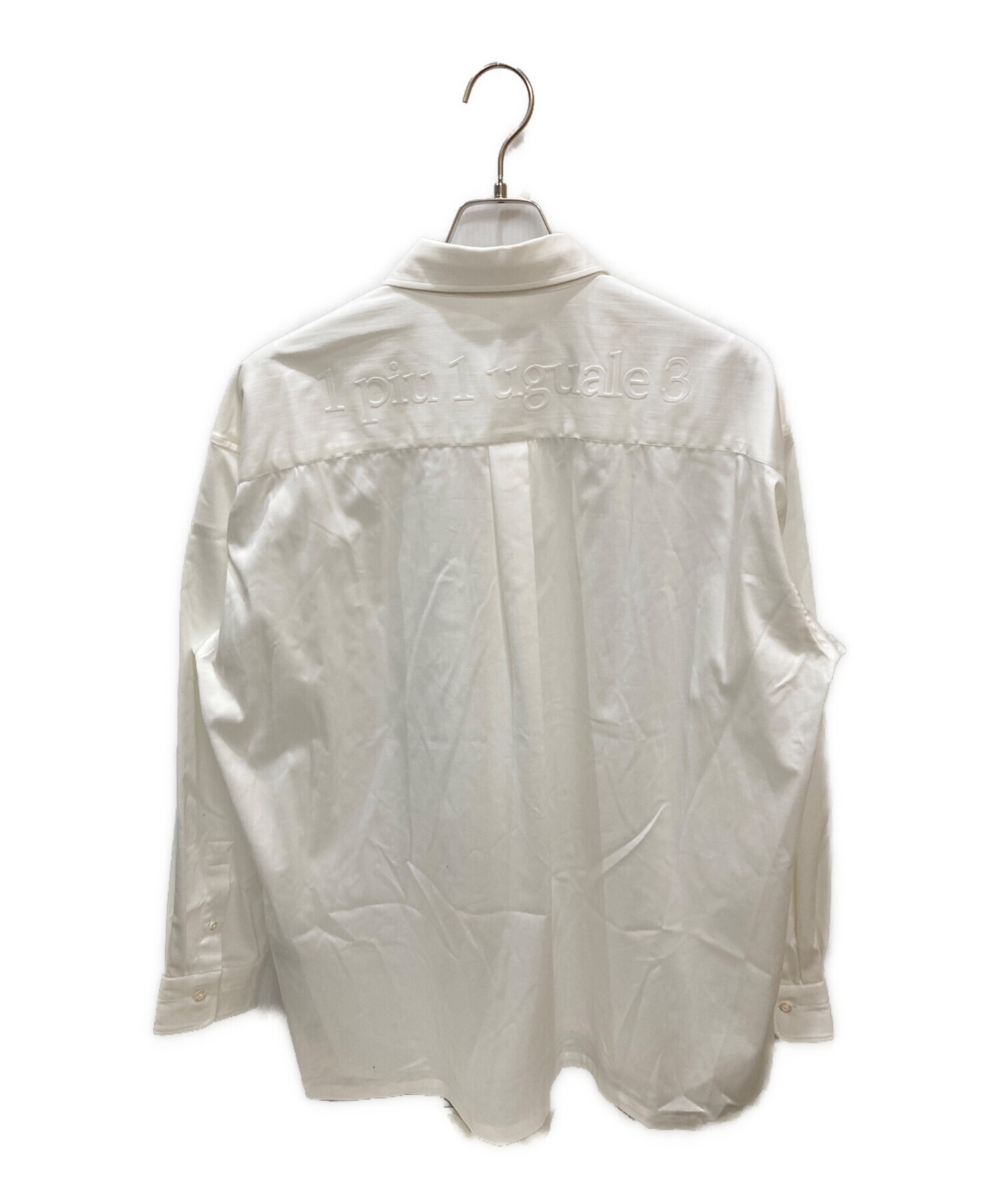 【未使用】1piu1uguale3 バックロゴBIGTシャツWH限定価格 未使用】1piu1uguale3 バックロゴBIGTシャツWH限定価格 1PIU1UGUALE3