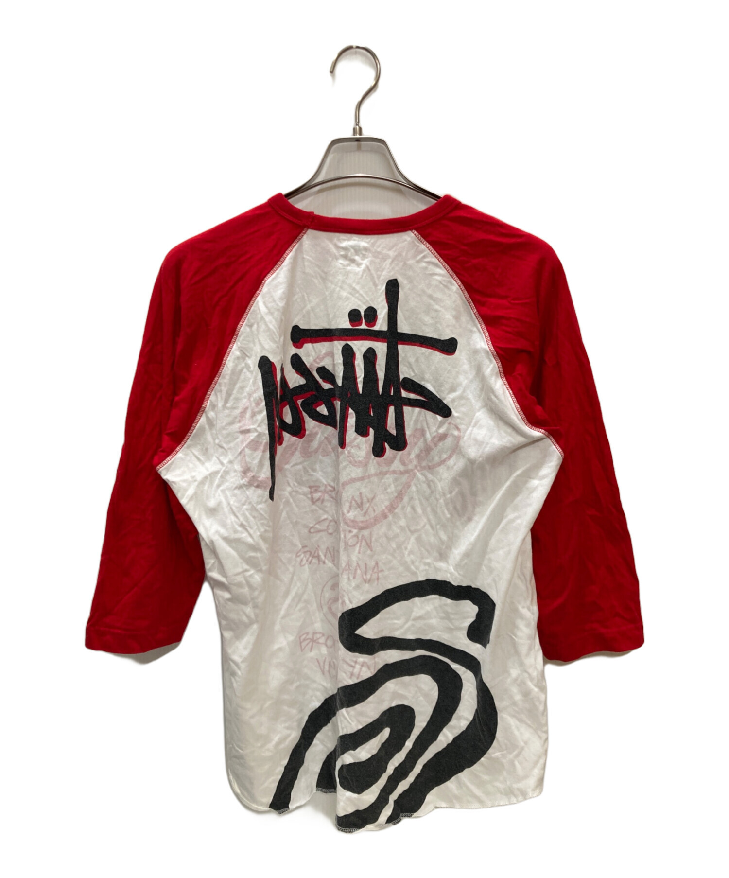 中古・古着通販】stussy (ステューシー) 古着ラグランTシャツ ホワイト