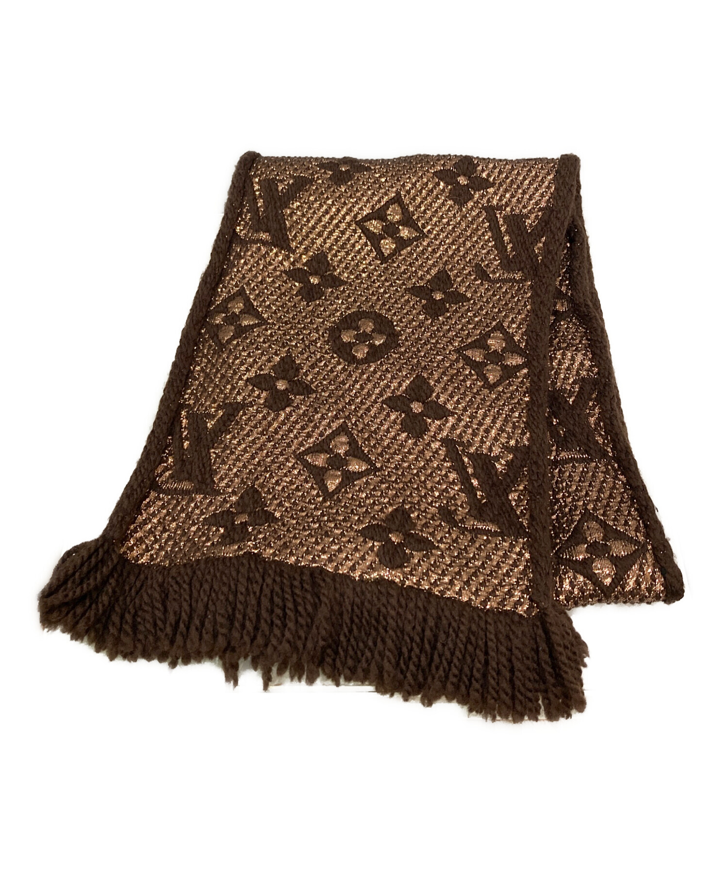 ルイヴィトン　エシャルプ　ダミエ　マフラー　ブラウン 中古・古着通販】LOUIS VUITTON (ルイ ヴィトン) エシャルプ ロゴ