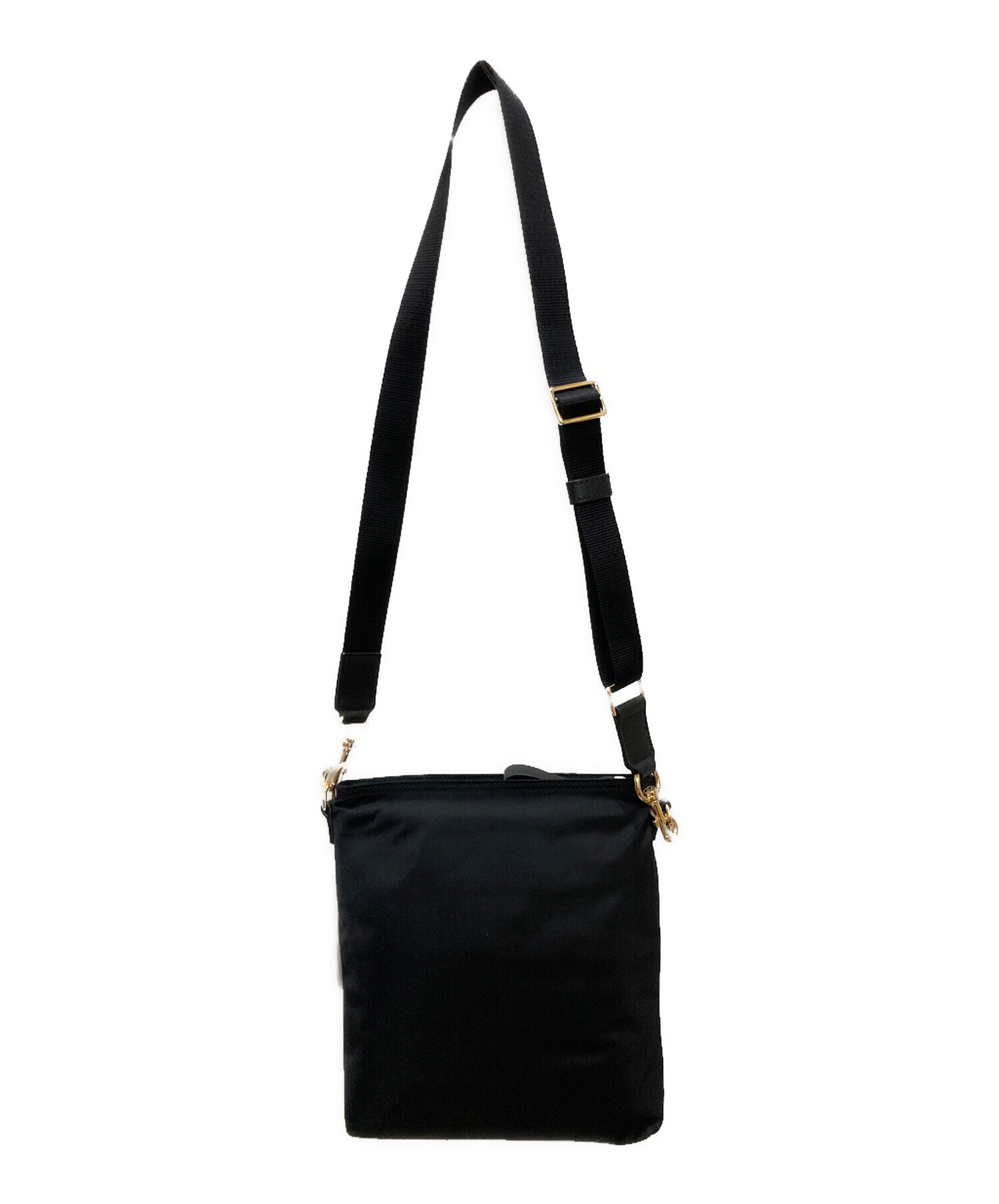 TORY BURCH トリーバーチ ナイロン ショルダーバッグ ブラック 中古 中古・古着通販】TORY BURCH (トリーバーチ) ナイロンショルダーバッグ