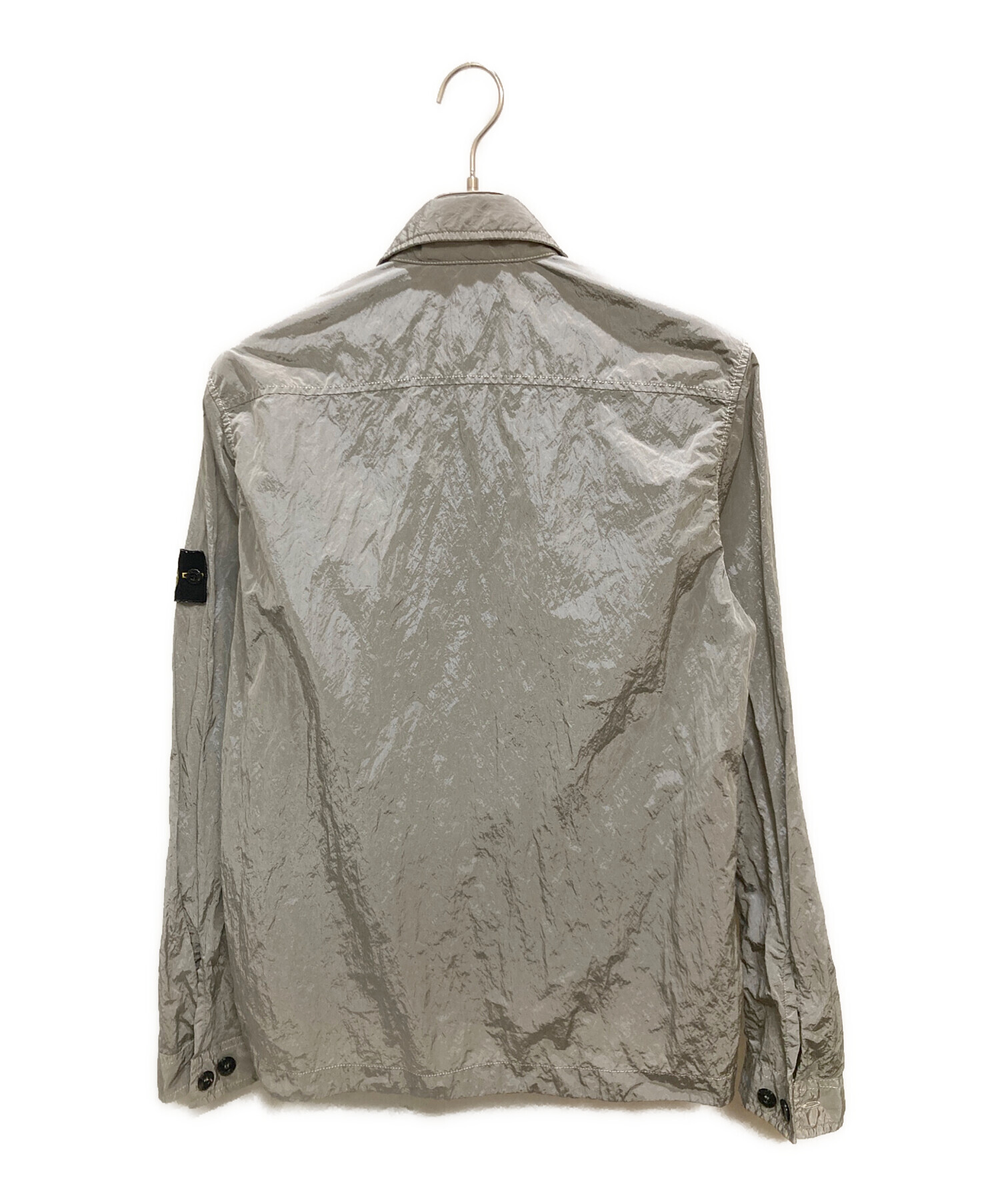 ストーンアイランド オーバーシャツ シャツジャケット アイスグレー L 中古・古着通販】STONE ISLAND (ストーンアイランド) nylon metal