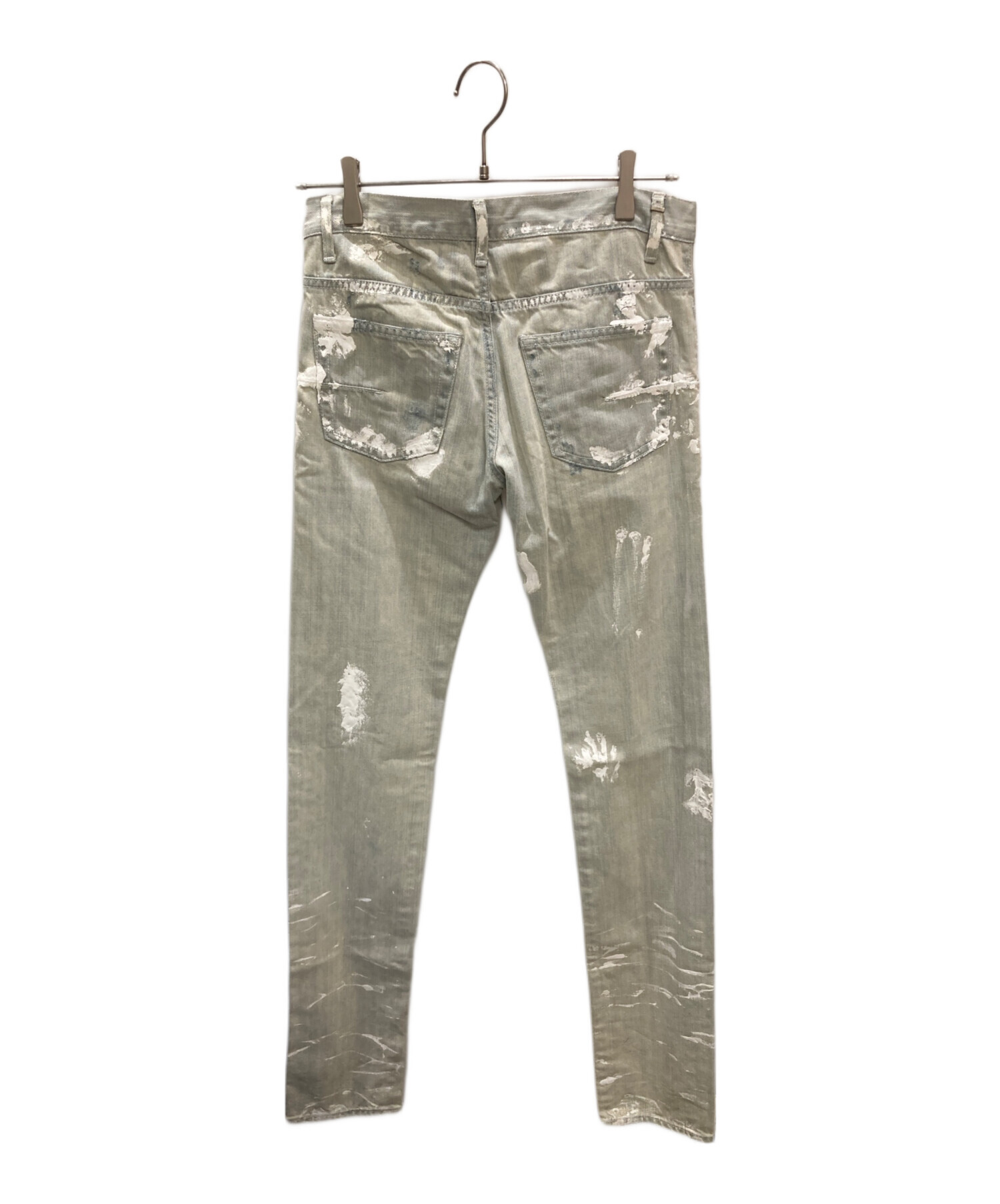 Dior ペイント加工 デニムパンツ 27 中古・古着通販】DIOR HOMME (ディオール オム) 09SS ペンキ加工デニム