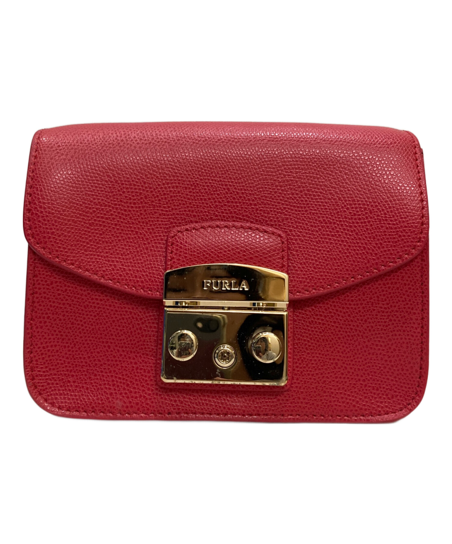 中古・古着通販】FURLA (フルラ) メトロポリスショルダーバッグ レッド