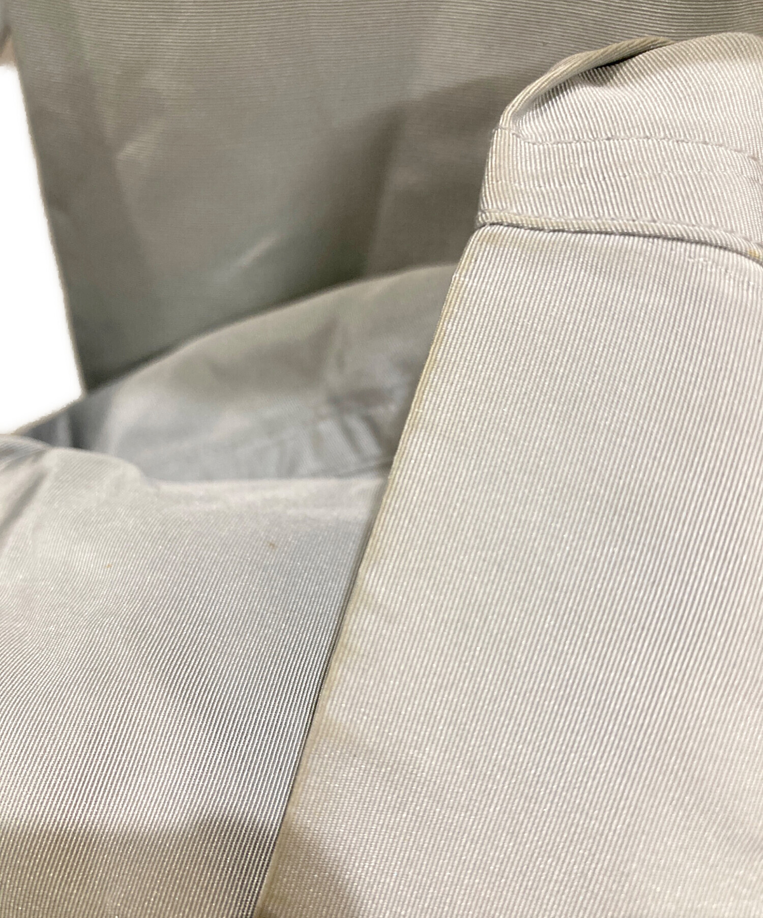 中古・古着通販】HERMES (エルメス) シルクトレンチコート グレー