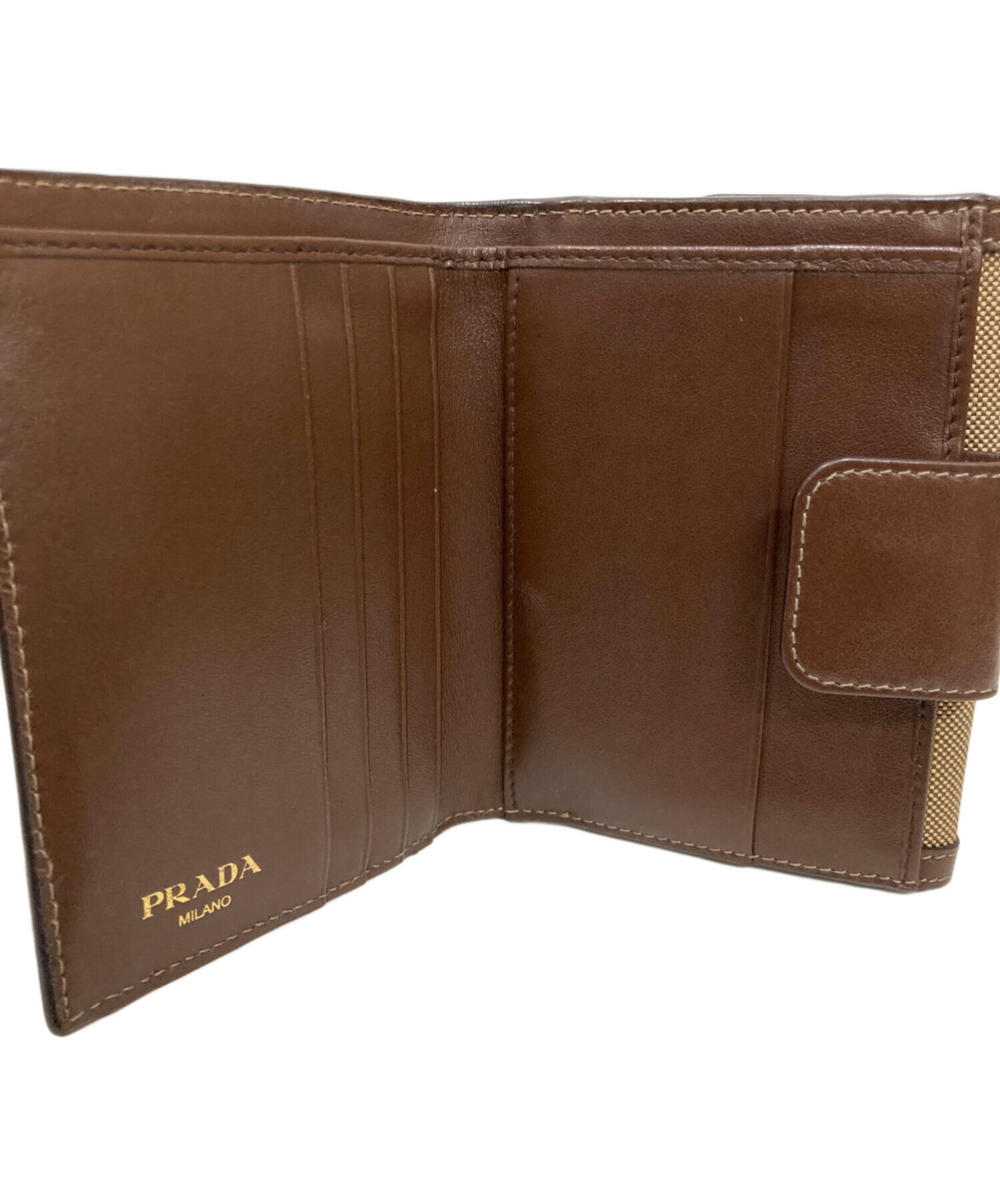中古・古着通販】PRADA (プラダ) ロゴ ジャガード 三つ折り財布