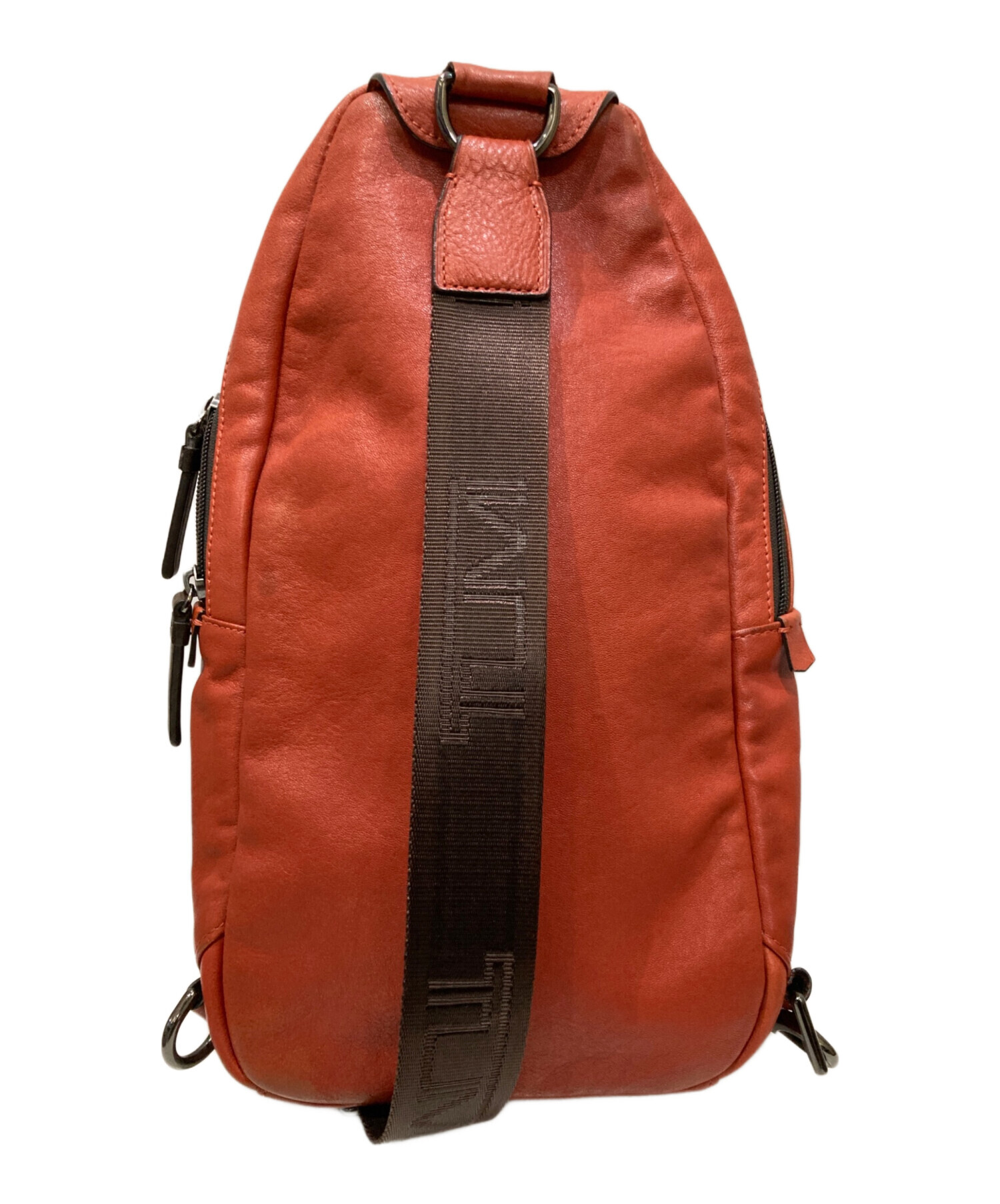 中古・古着通販】TUMI (トゥミ) レザースリングバック オレンジ