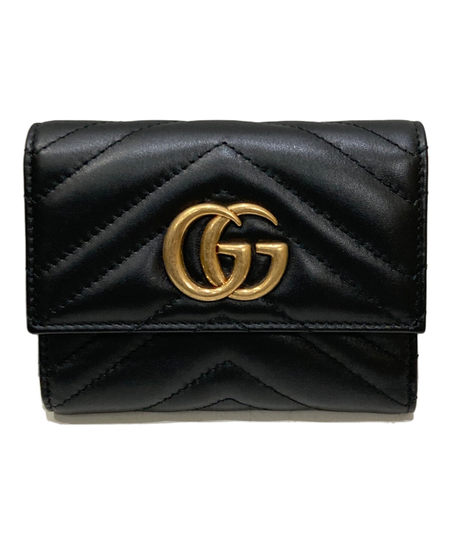 ✨Sランク・付属品完備　GUCCI ミニ財布　マーモント　GGロゴ　キルティング 中古・古着通販】GUCCI (グッチ) GGマーモント キルティング財布