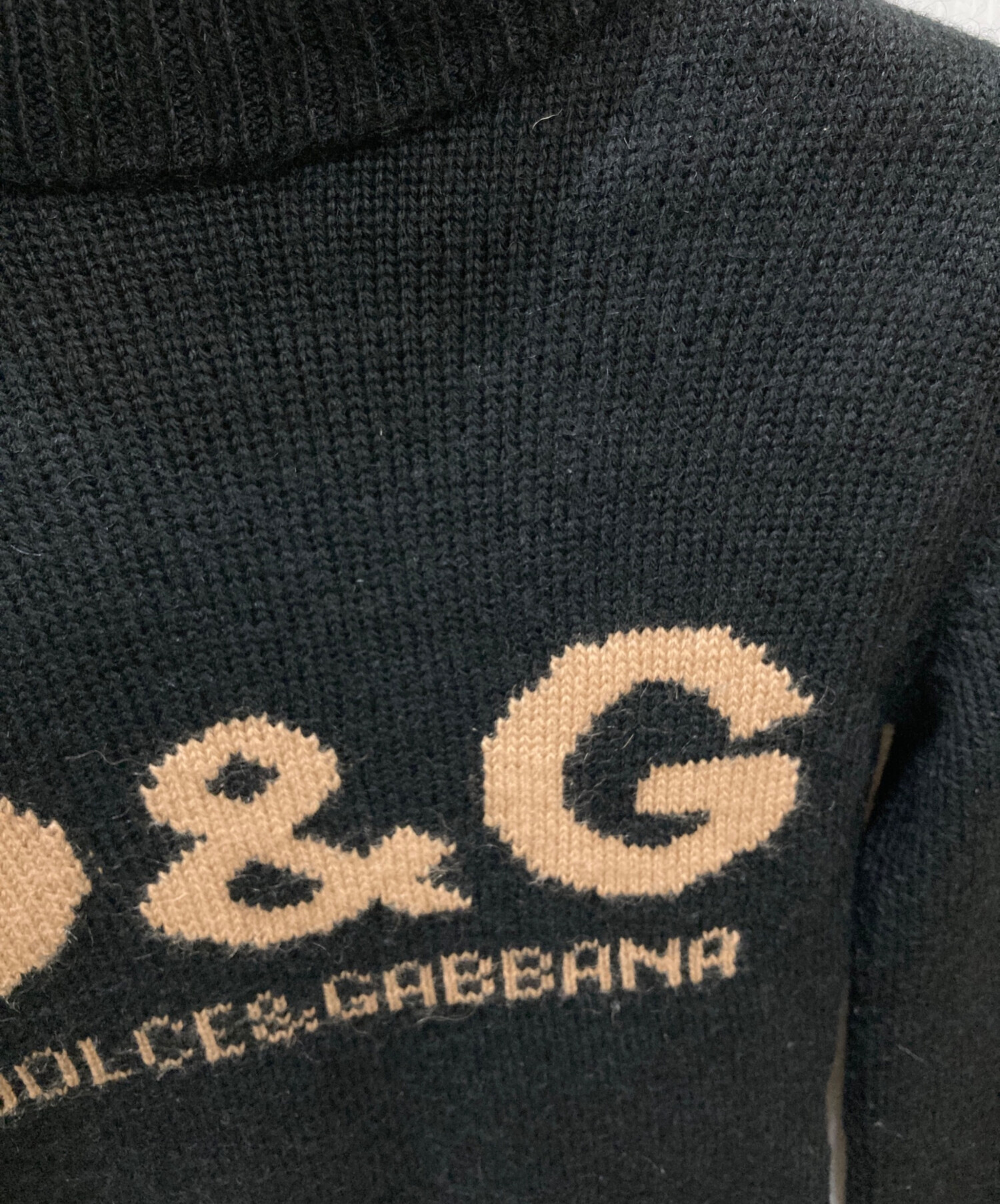 DOLCE & GABBANA ネイビー ロゴニット 中古・古着通販】DOLCE & GABBANA (ドルチェ＆ガッバーナ) ハイネック